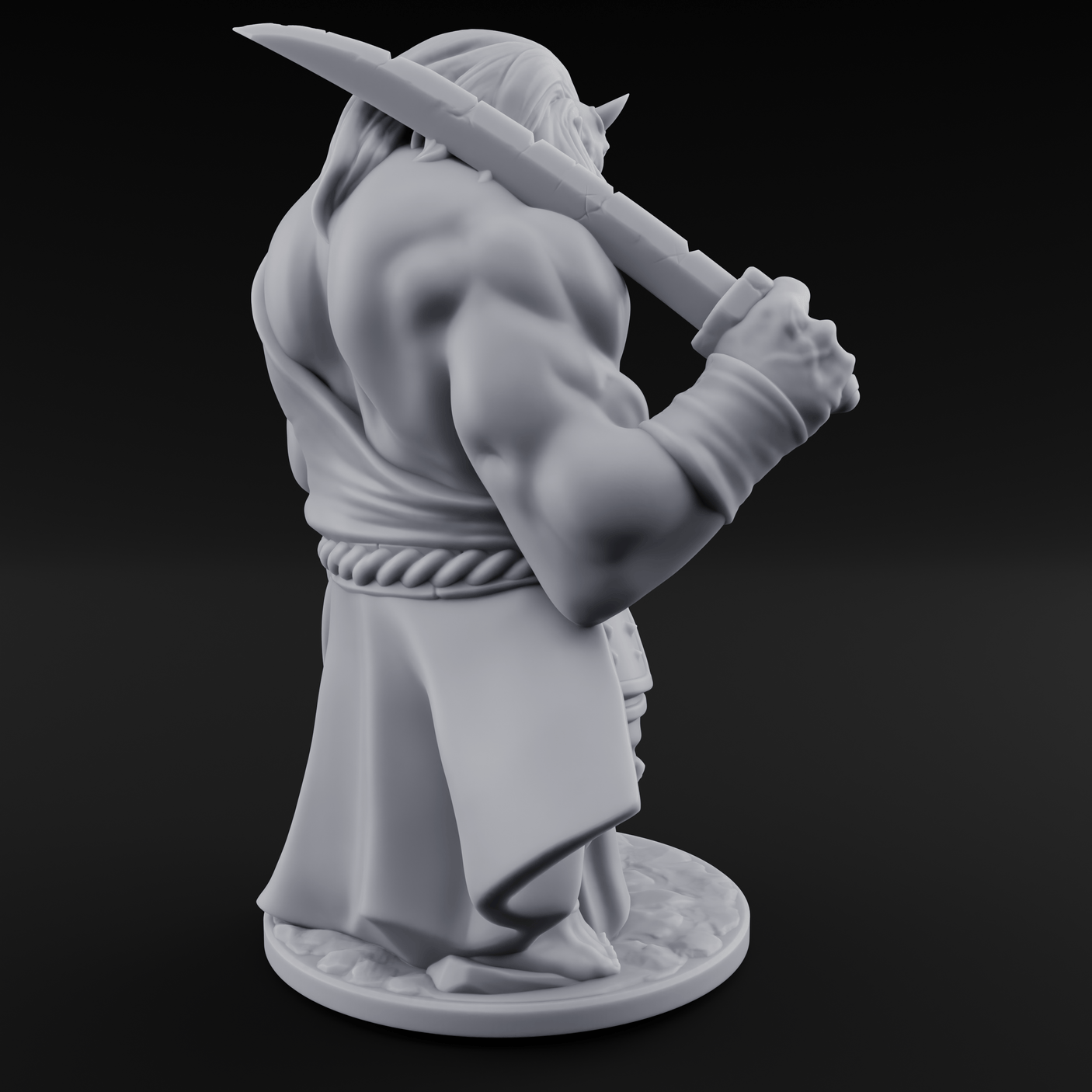 Grabby Handed Oni Samurai Miniature for Dungeons and Dragons, Pathfinder or other TTRPGs