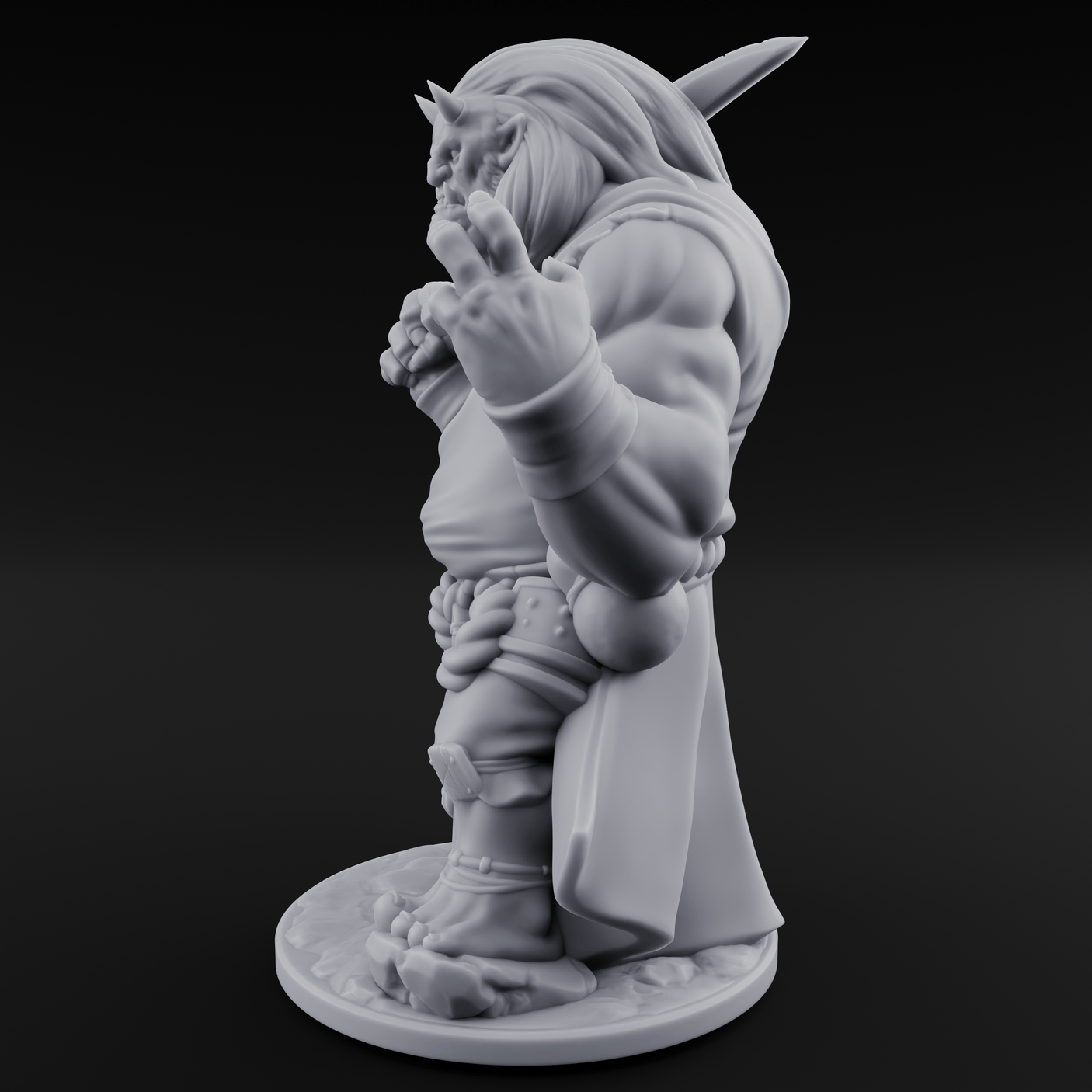 Grabby Handed Oni Samurai Miniature for Dungeons and Dragons, Pathfinder or other TTRPGs