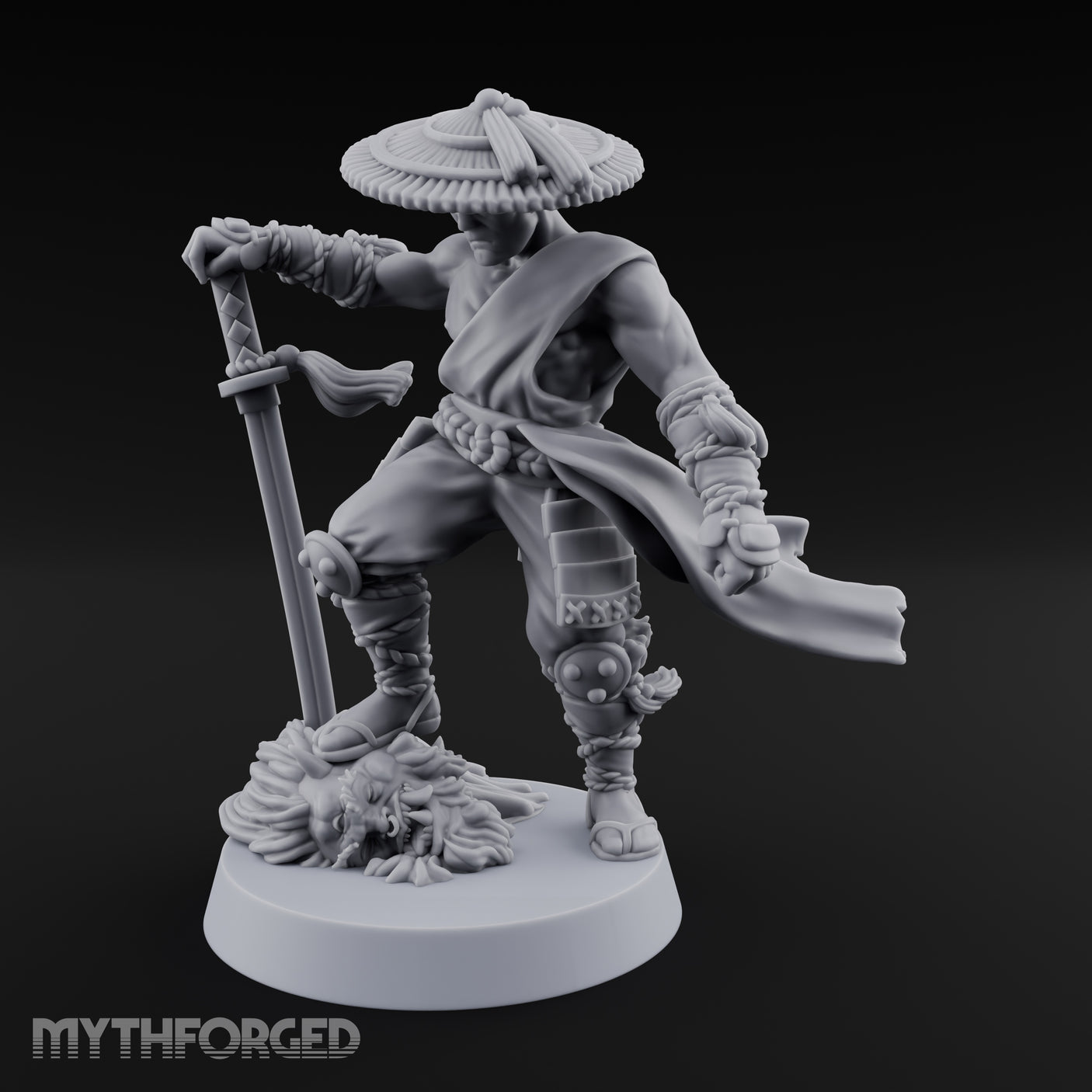 Oni Head Trophy Samurai Slayer Miniature for Dungeons and Dragons, Pathfinder or other TTRPGs