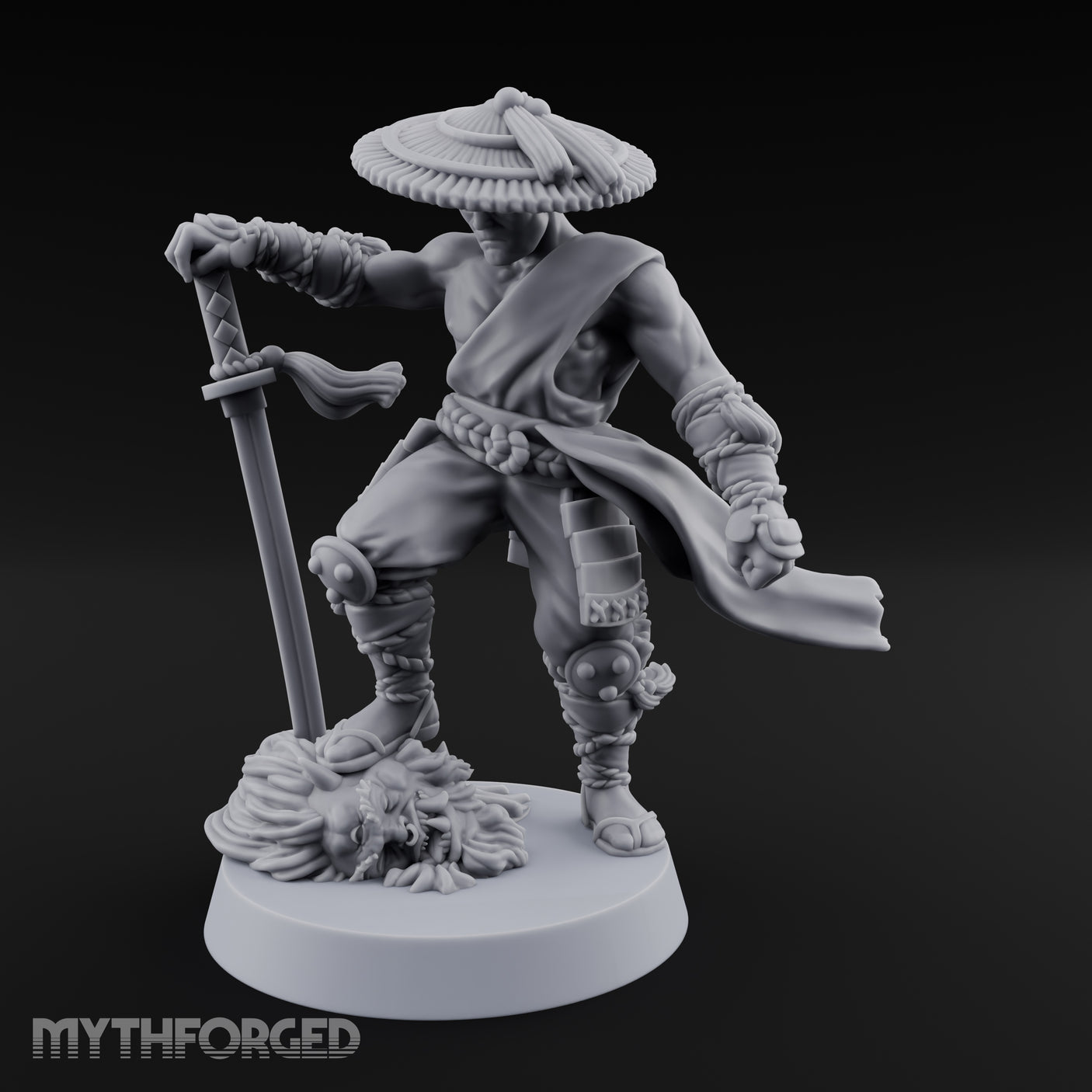 Oni Head Trophy Samurai Slayer Miniature for Dungeons and Dragons, Pathfinder or other TTRPGs