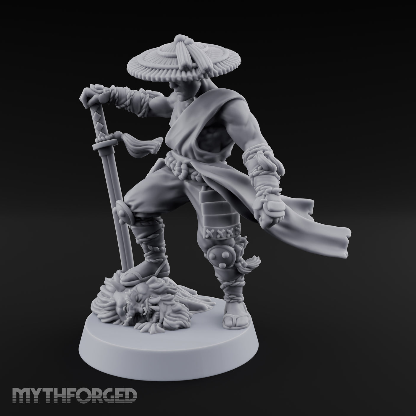 Oni Head Trophy Samurai Slayer Miniature for Dungeons and Dragons, Pathfinder or other TTRPGs