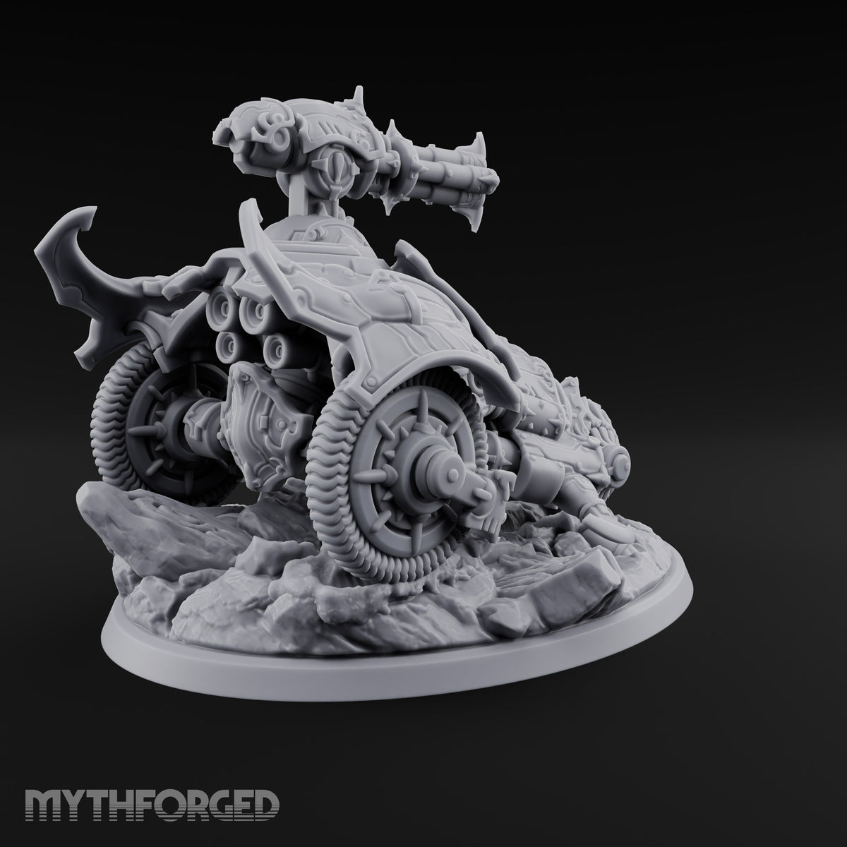 Cuts Corners, Cuts Everything Warforged Wheeled Interceptor — Rotating Gun