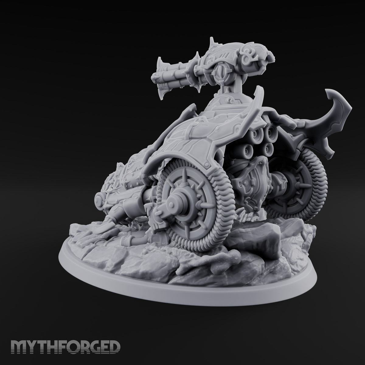 Cuts Corners, Cuts Everything Warforged Wheeled Interceptor — Rotating Gun