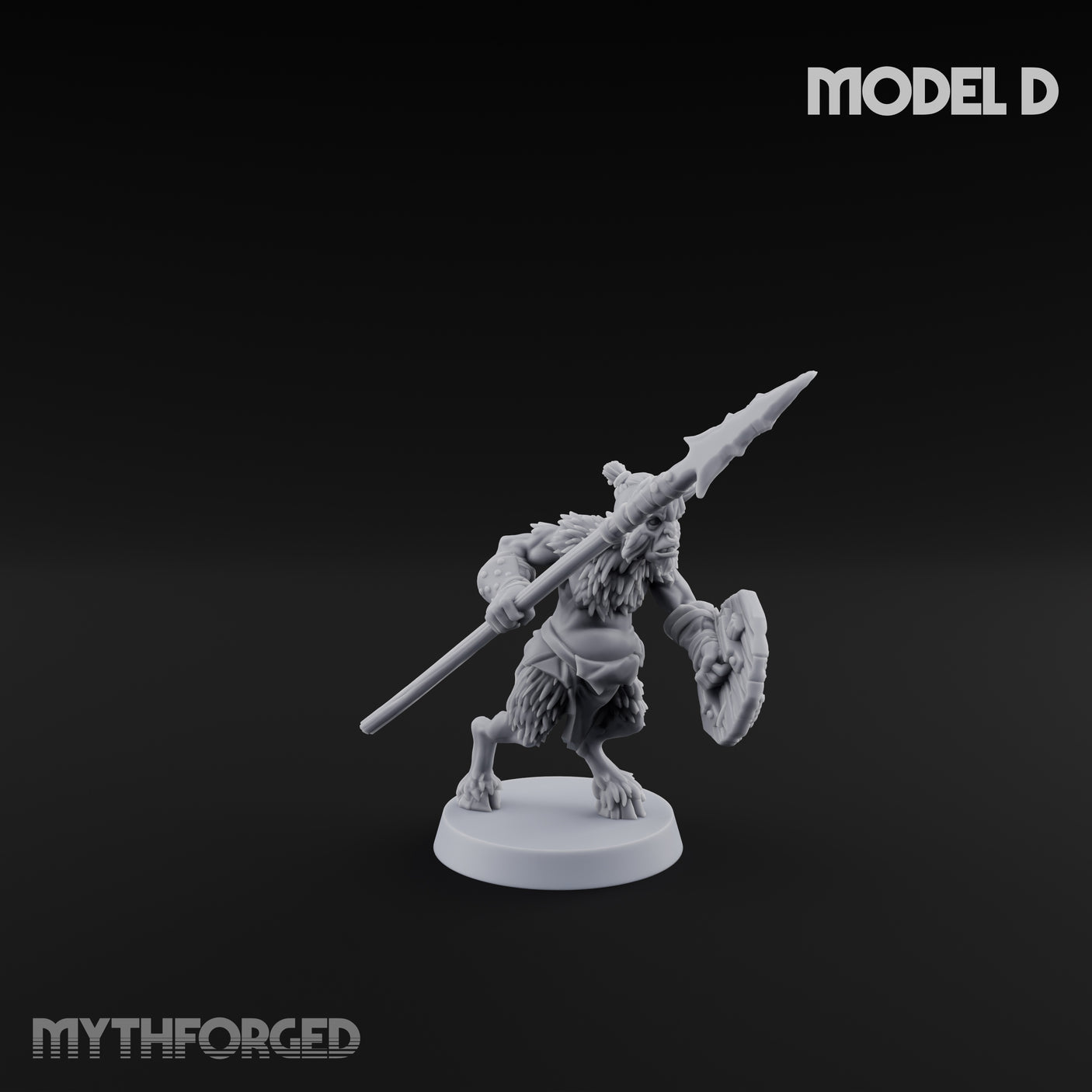 Horn Blowing Rally Satyr Warband Miniature for Dungeons and Dragons, Pathfinder or other TTRPGs