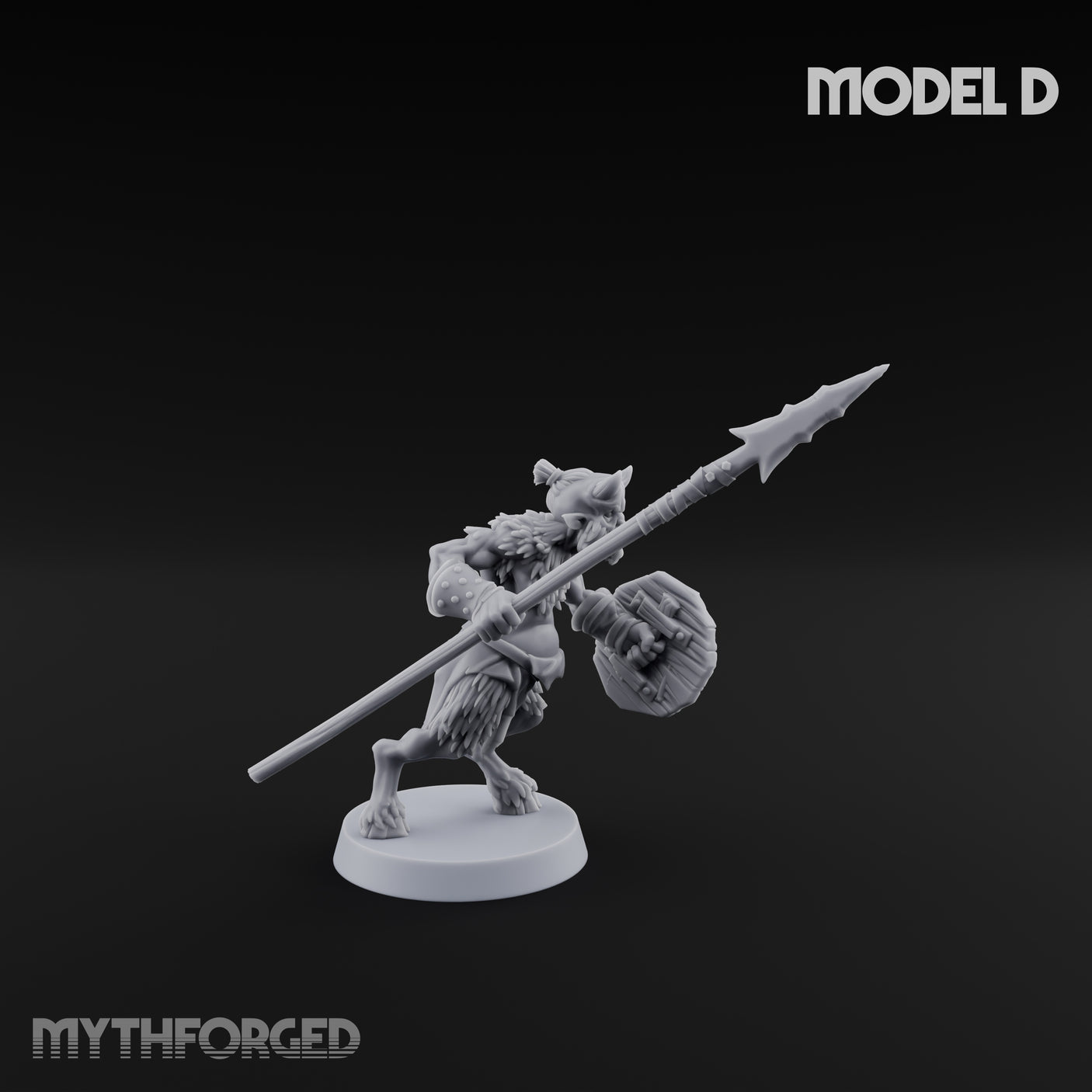 Horn Blowing Rally Satyr Warband D Miniature for Dungeons and Dragons, Pathfinder or other TTRPGs