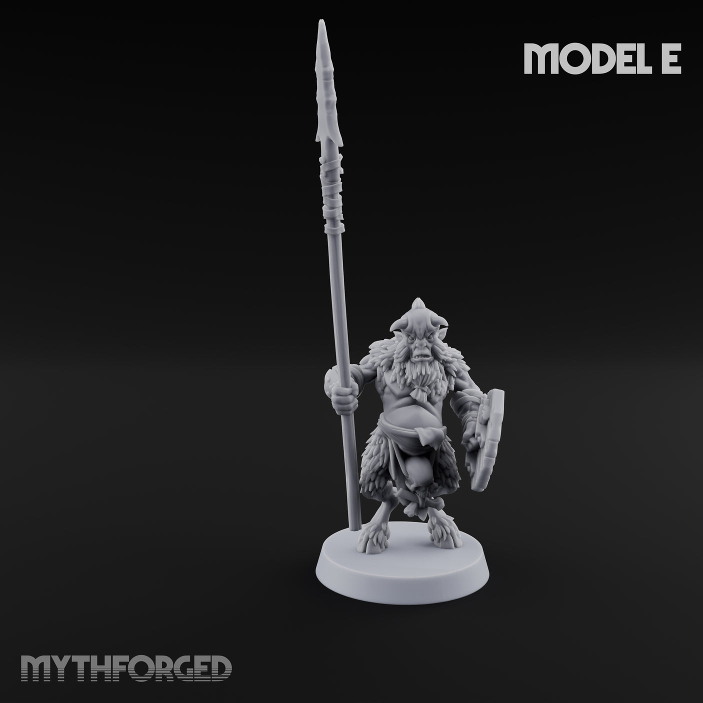 Horn Blowing Rally Satyr Warband E Miniature for Dungeons and Dragons, Pathfinder or other TTRPGs