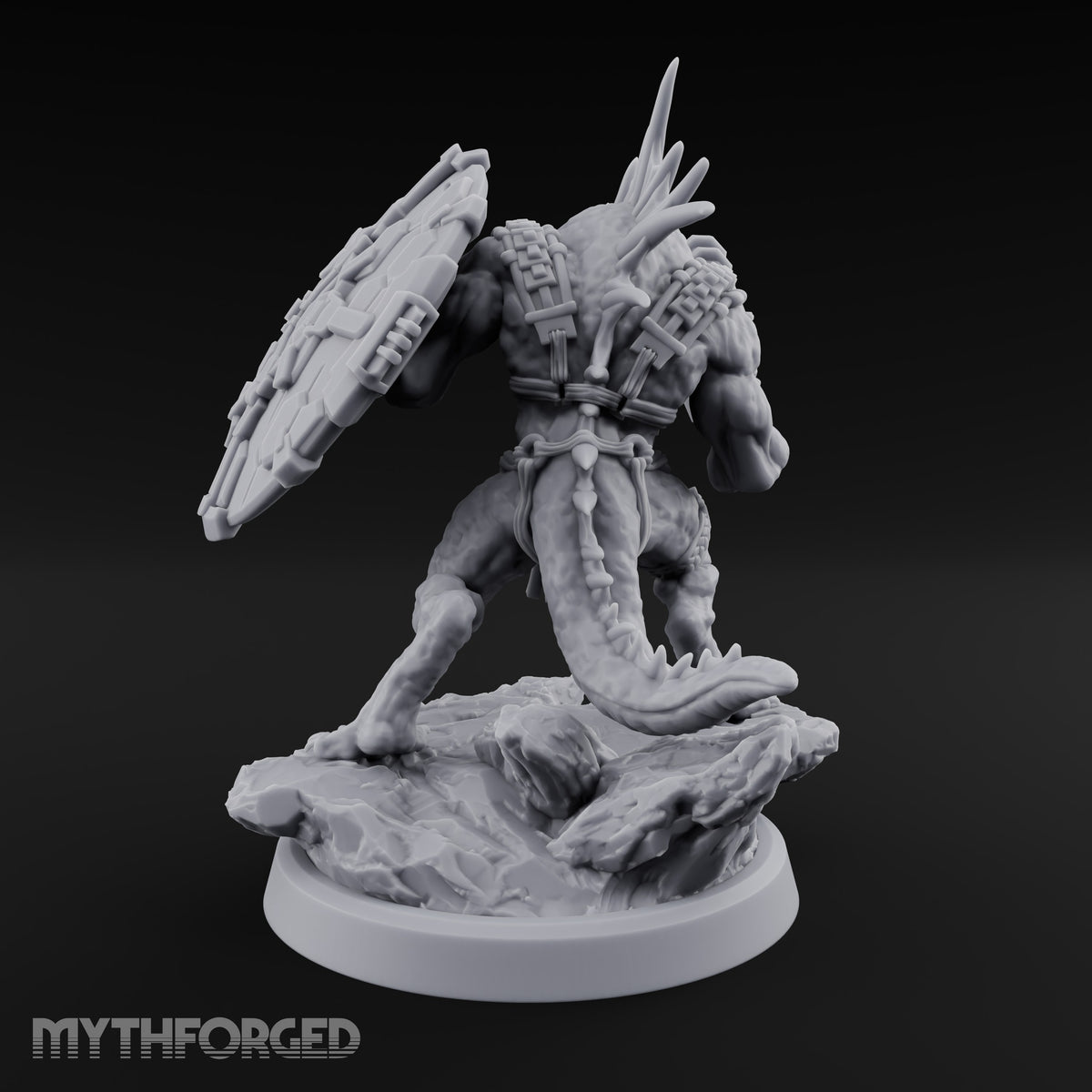 Spines Up on Broken Ground Lizardfolk Shield Gunner A
