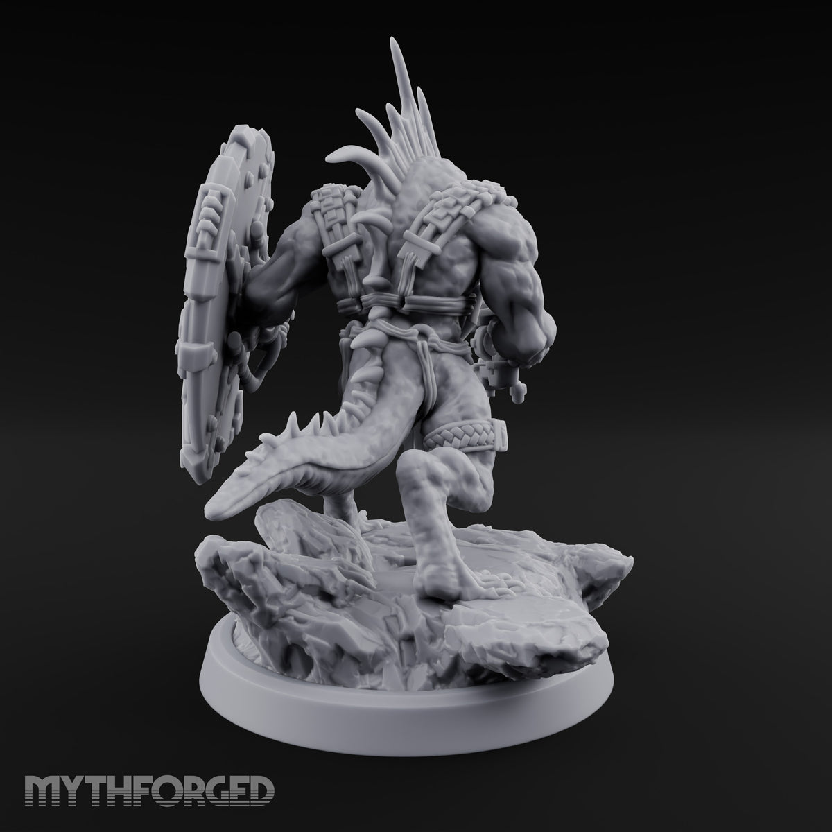 Spines Up on Broken Ground Lizardfolk Shield Gunner C