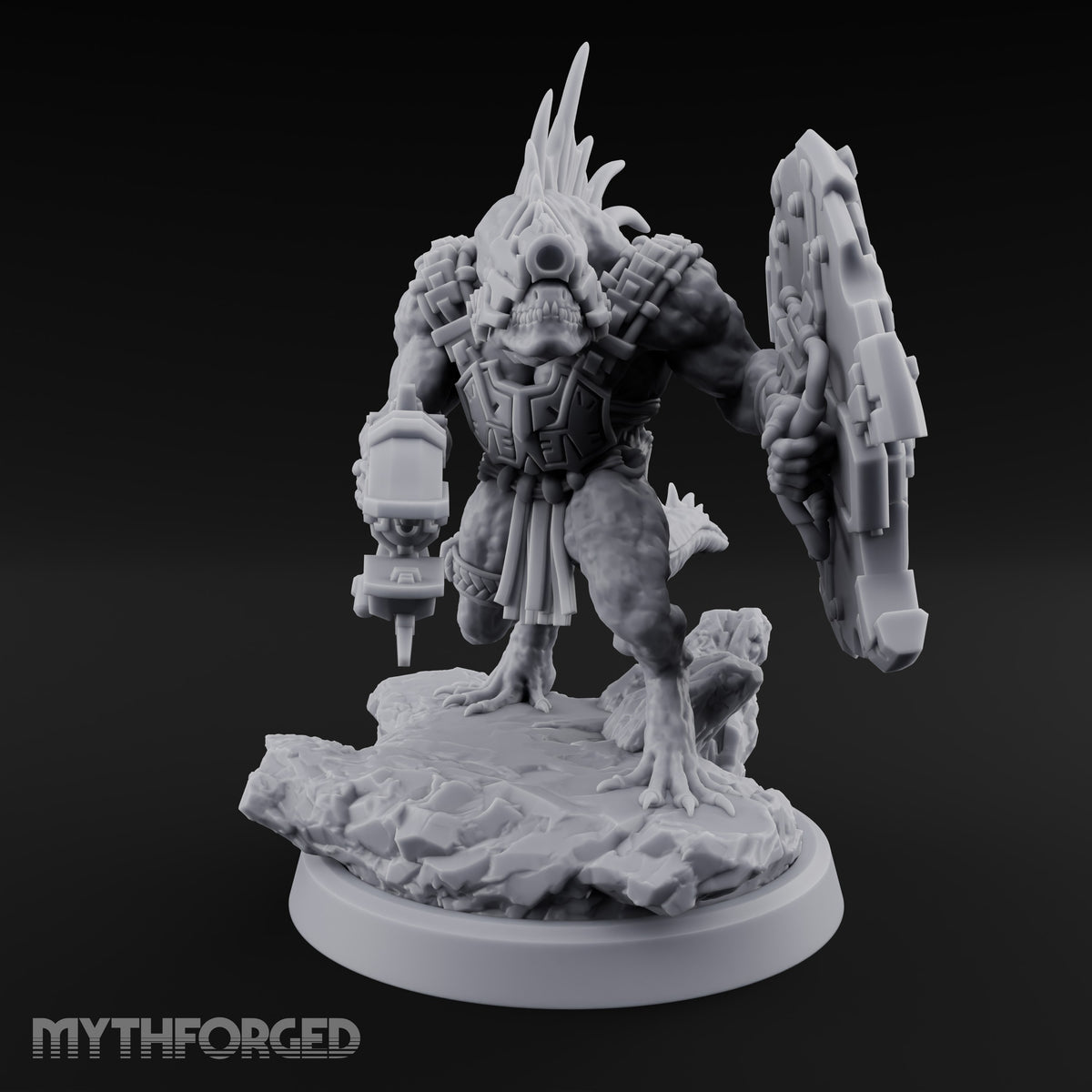 Spines Up on Broken Ground Lizardfolk Shield Gunner C