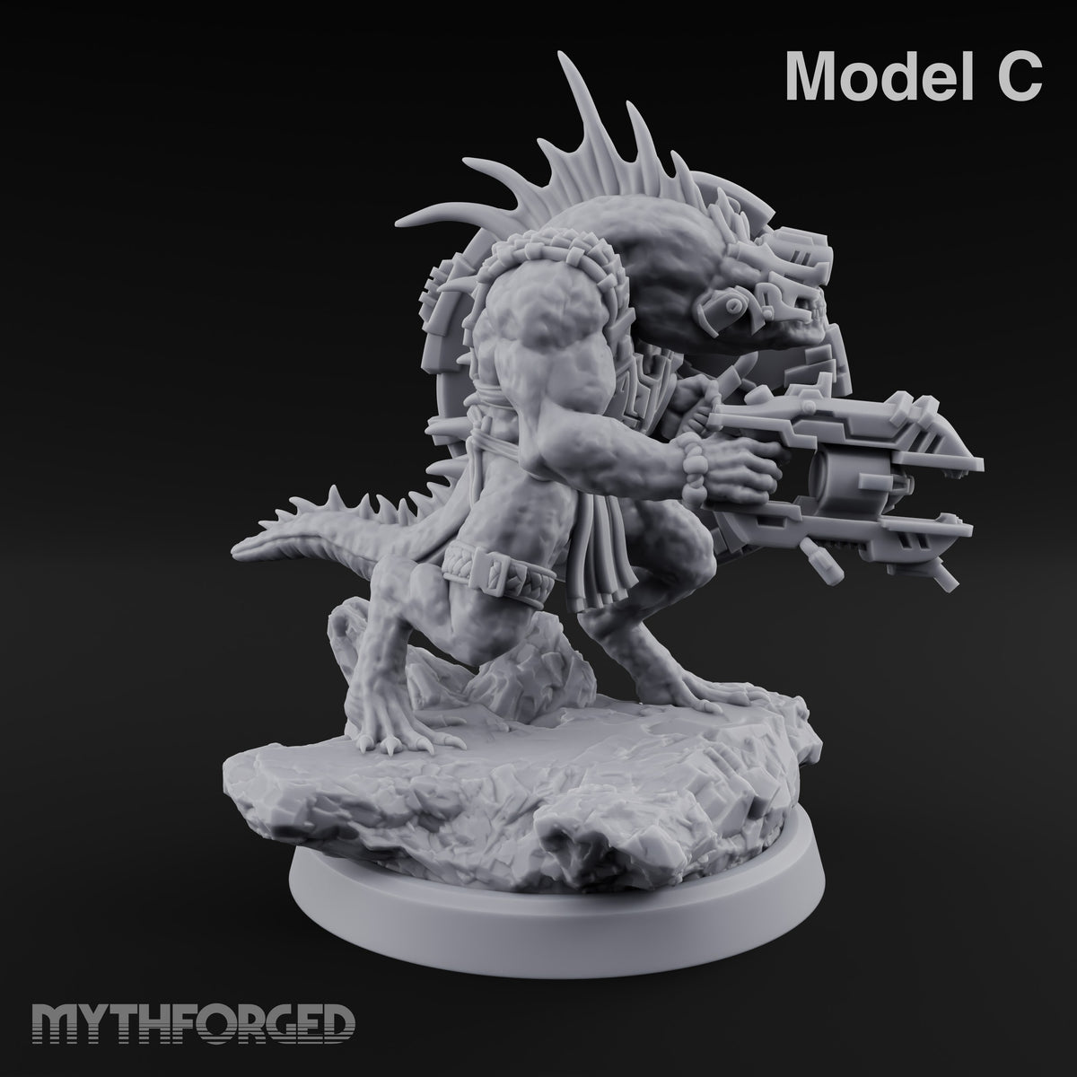 Spines Up on Broken Ground Lizardfolk Shield Gunner C