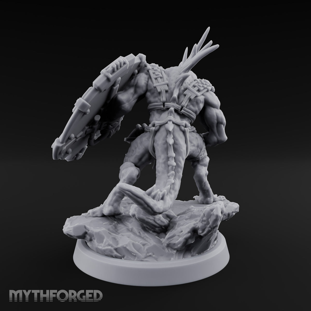 Spines Up on Broken Ground Lizardfolk Shield Gunner D