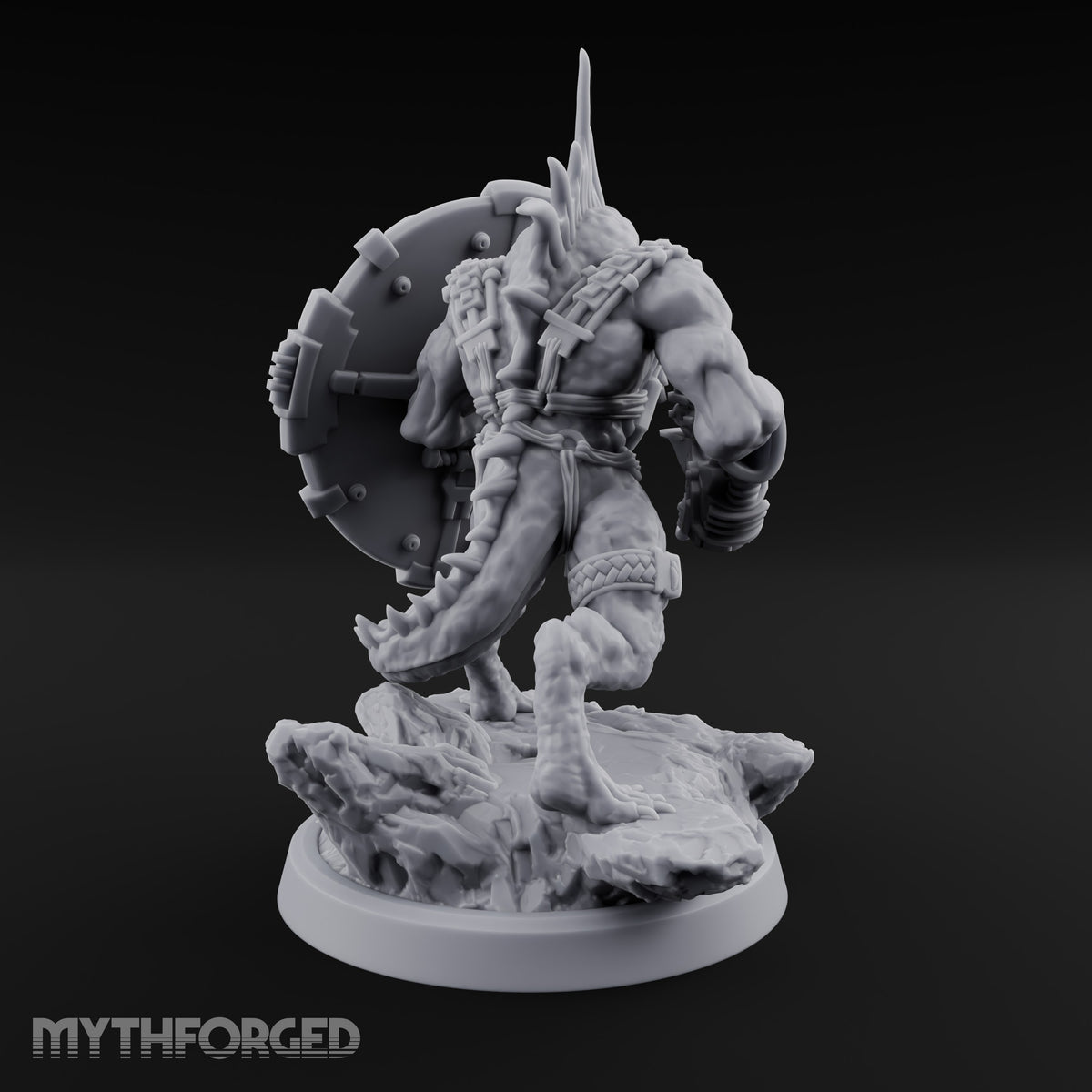 Spines Up on Broken Ground Lizardfolk Shield Gunners — E