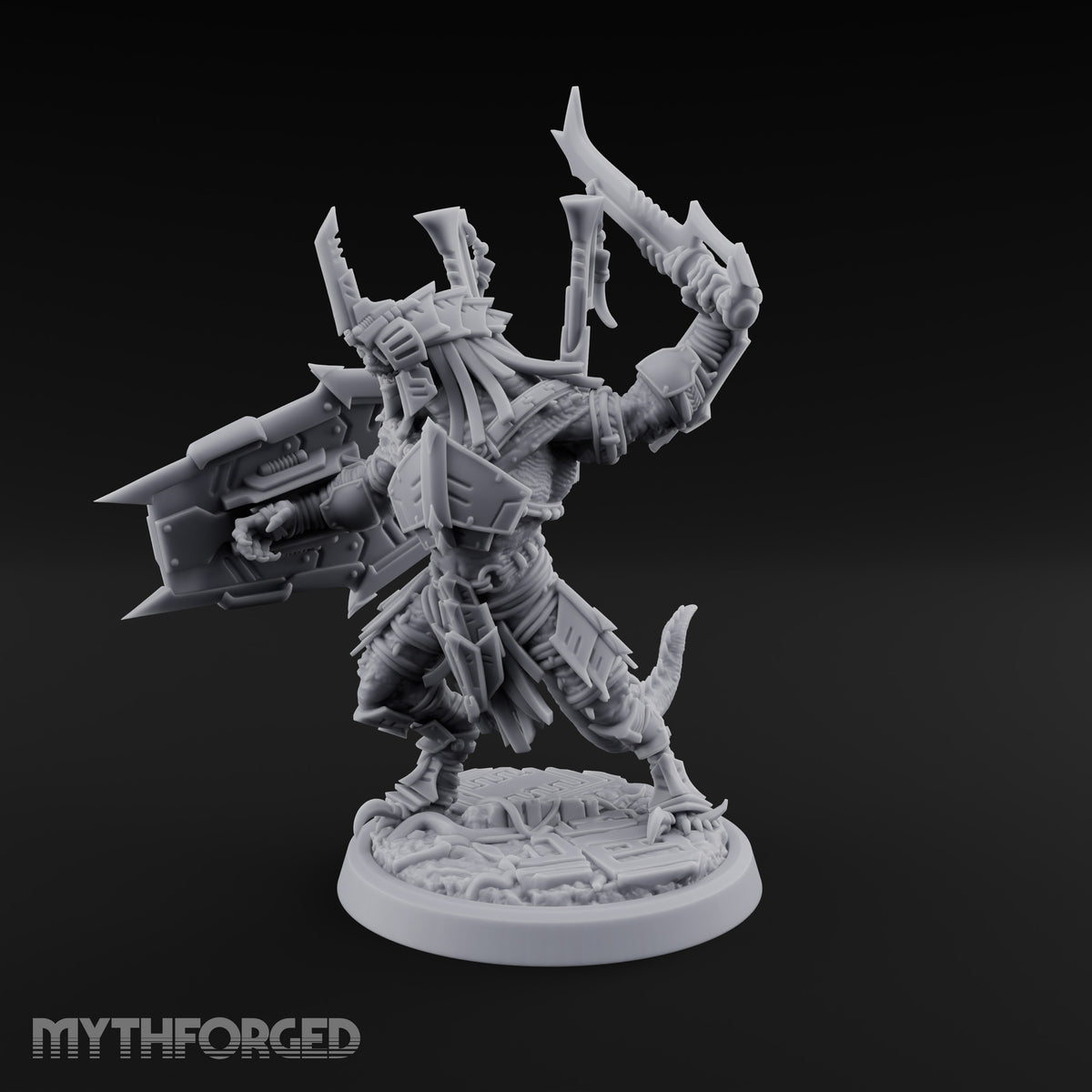 Spikes Out, Shields Up Lizardfolk Warrior A
