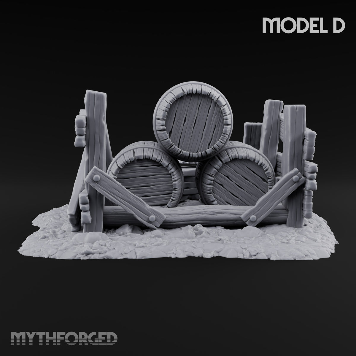 Barrel Roll Call Wooden Supply Scatter Terrain — D · No