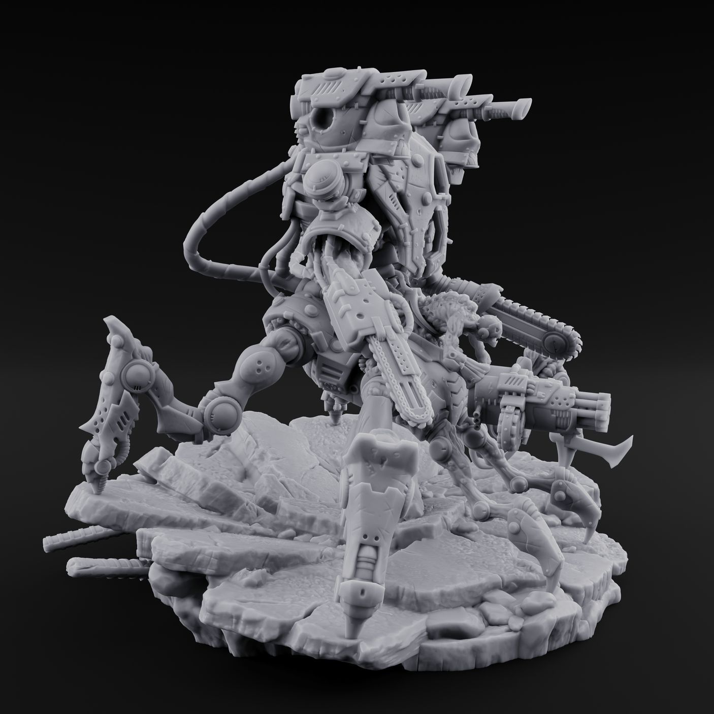 Oozing Through The Cracks Corrupted Necrolinked Mech Miniature for Dungeons and Dragons, Pathfinder or other TTRPGs