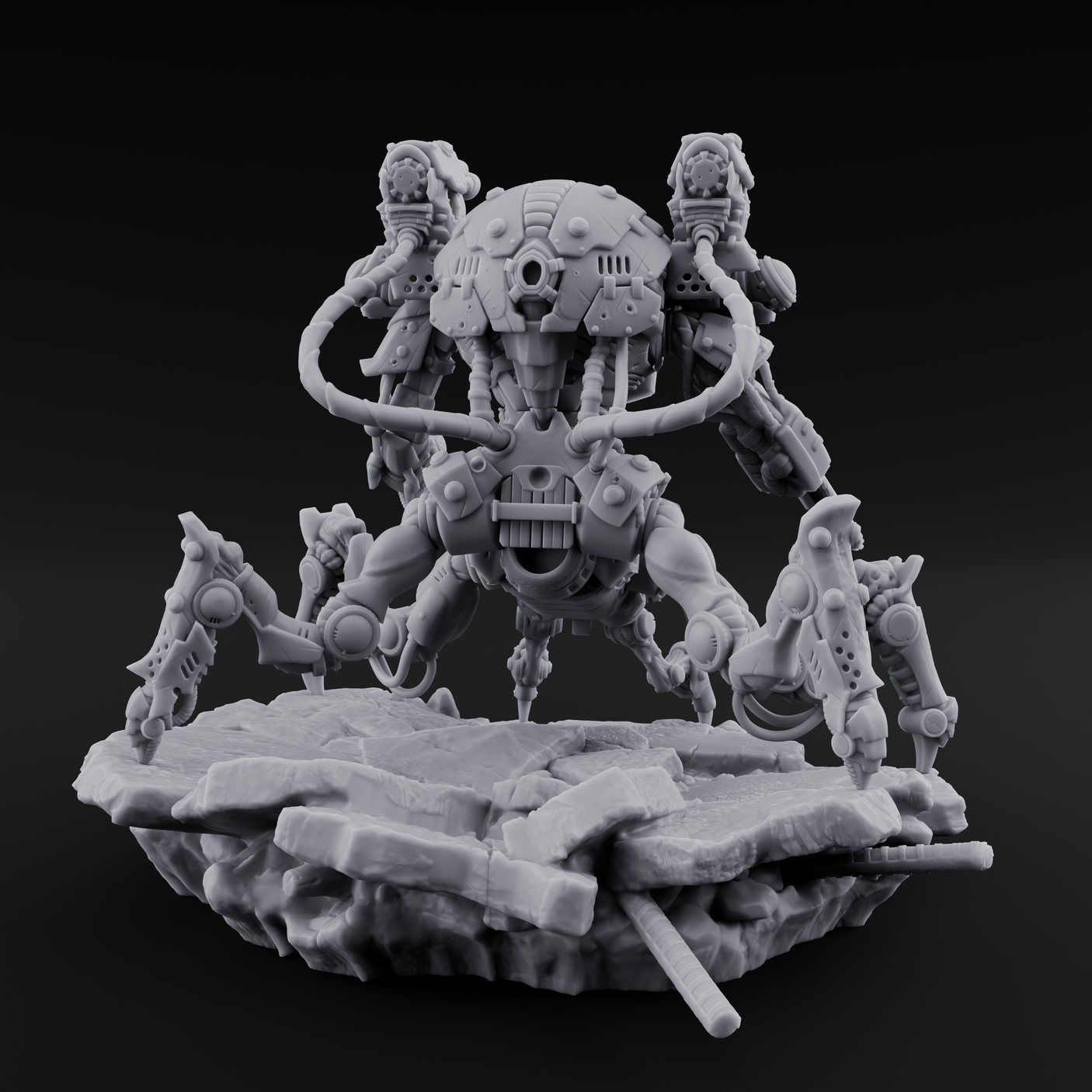 Oozing Through The Cracks Corrupted Necrolinked Mech Miniature for Dungeons and Dragons, Pathfinder or other TTRPGs