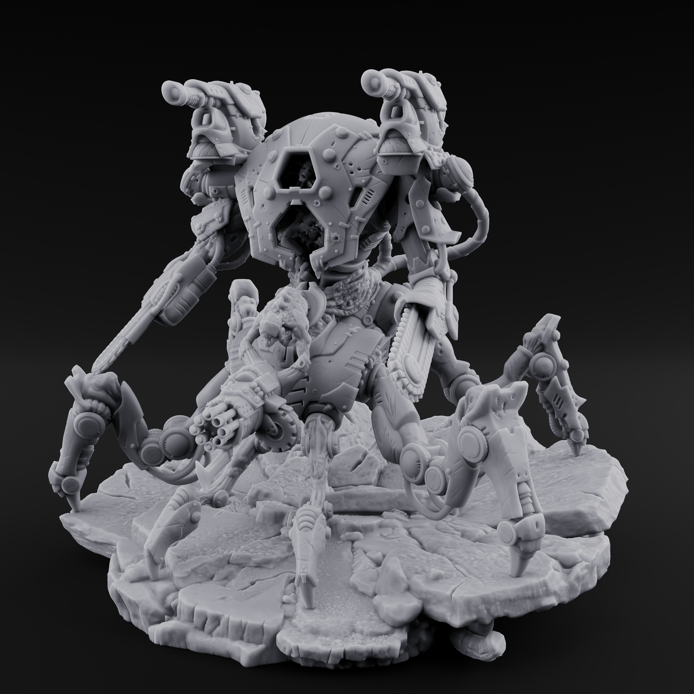 Oozing Through The Cracks Corrupted Necrolinked Mech Miniature for Dungeons and Dragons, Pathfinder or other TTRPGs