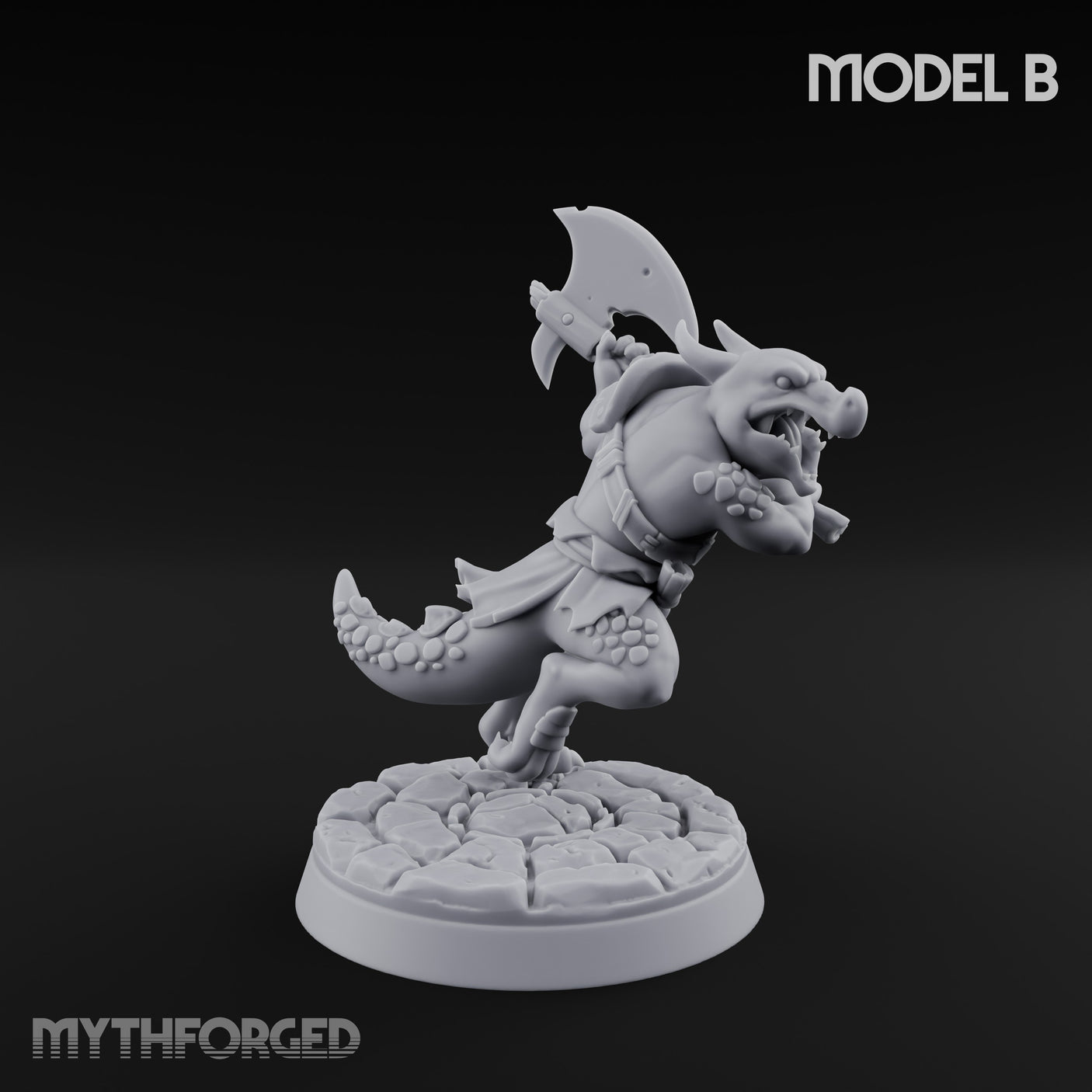 Scrapping And Clawing Kobold Warrior B Miniature for Dungeons and Dragons, Pathfinder or other TTRPGs