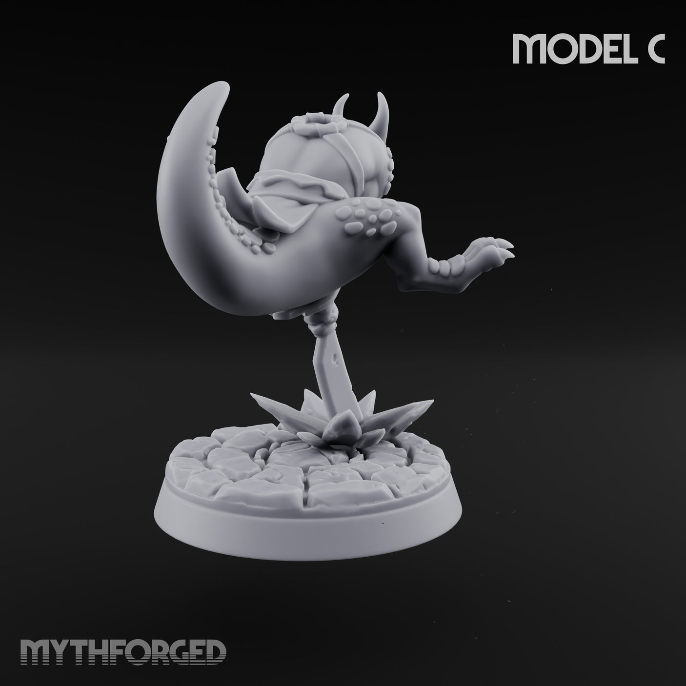 Scrapping And Clawing Kobold Warrior C Miniature for Dungeons and Dragons, Pathfinder or other TTRPGs