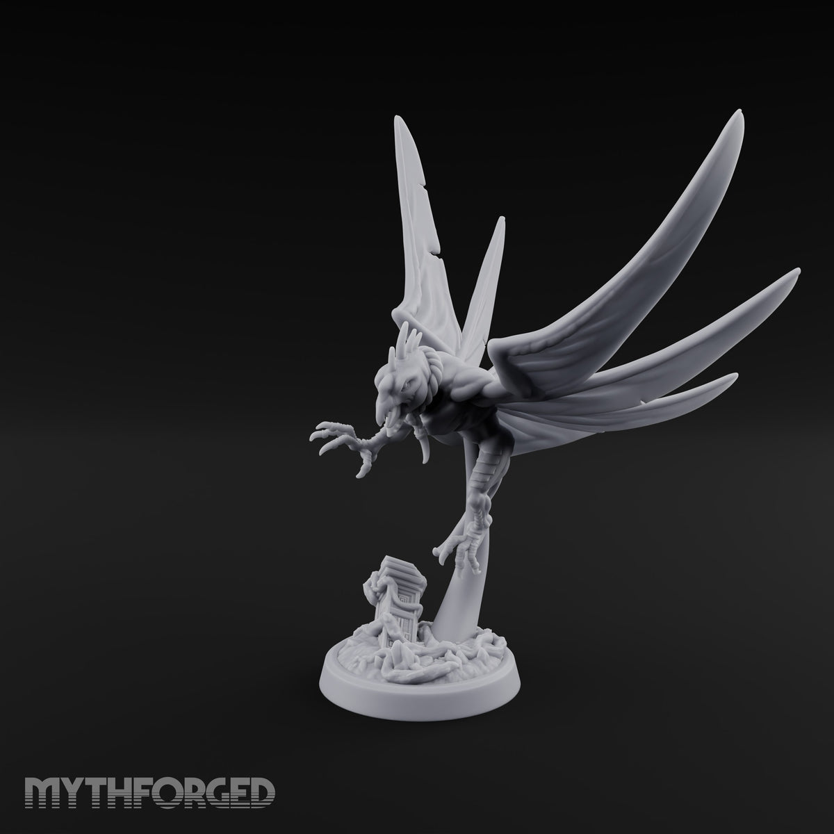 Shrieks Over Broken Shrine Gargoyle Winged Predator A