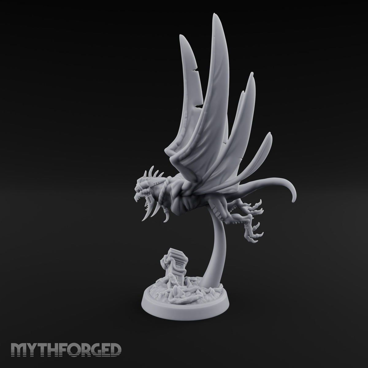 Shrieks Over Broken Shrine Gargoyle Winged Predator B