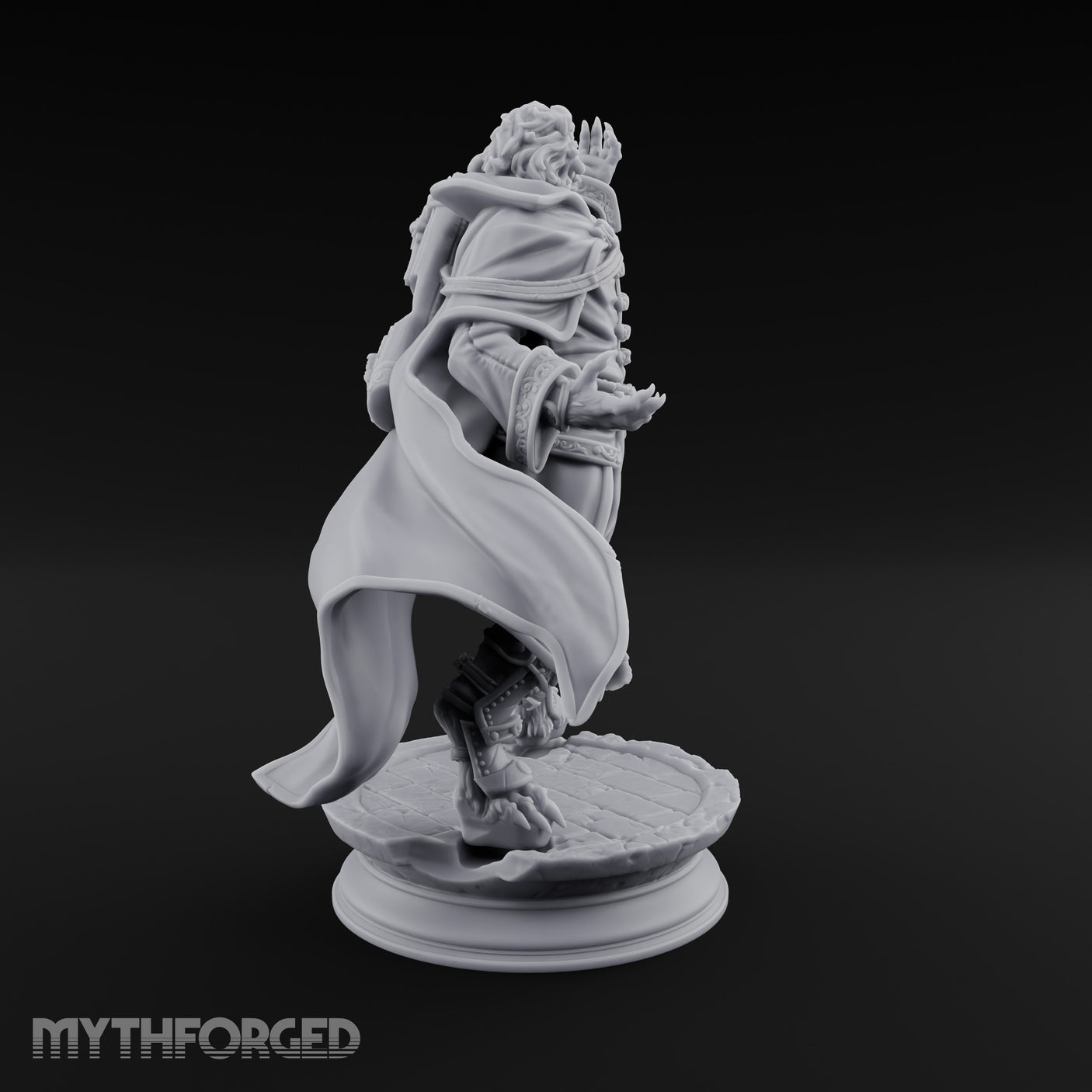Scroll Brandishing Leonin Sorcerer Miniature for Dungeons and Dragons, Pathfinder or other TTRPGs
