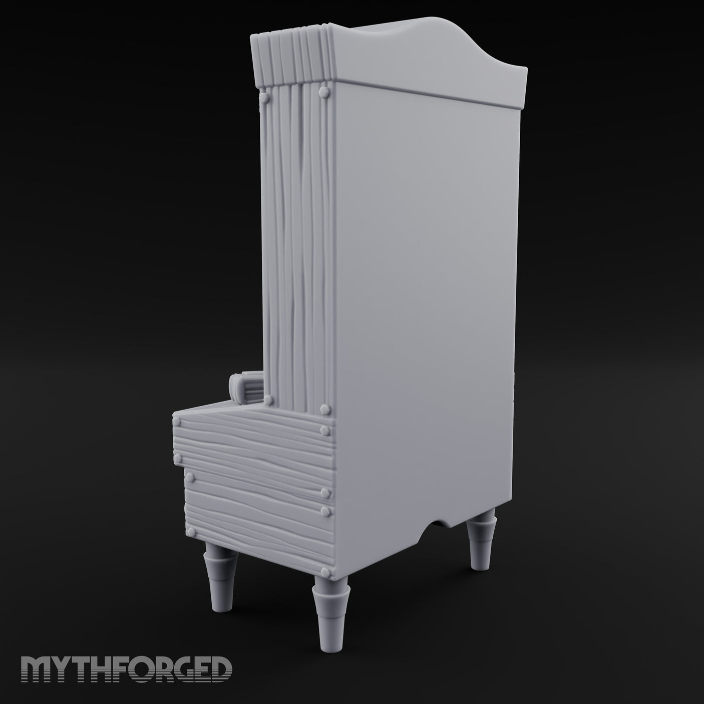 Scroll-Pinned Fleur-Carved Scholar's Bureau Bookcase gallery 6