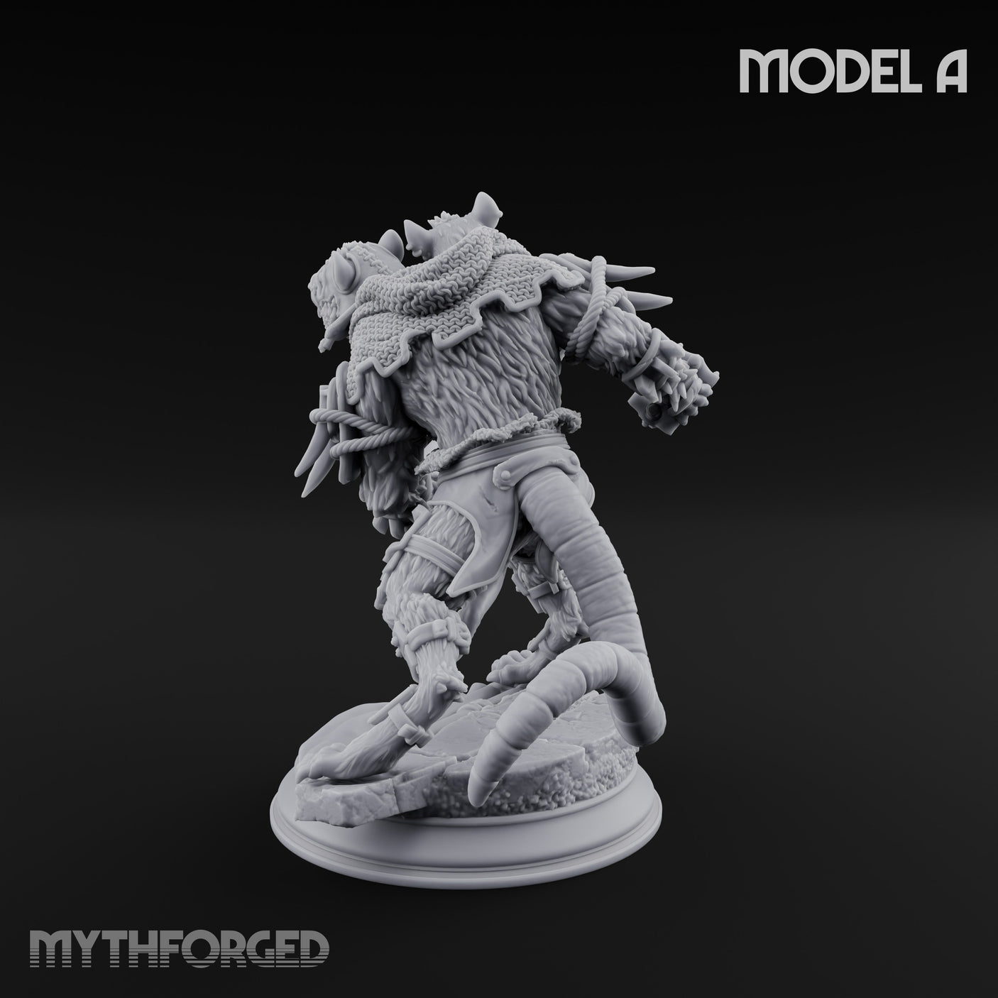 Scurrying Blade Wielding Ratfolk Warrior A Miniature for Dungeons and Dragons, Pathfinder or other TTRPGs