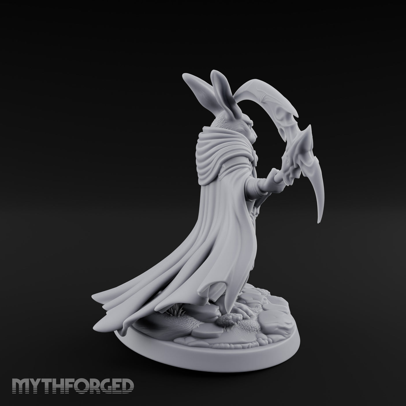 Scythe Sweeping Cloak Billowing Rabbitfolk Warrior gallery 5