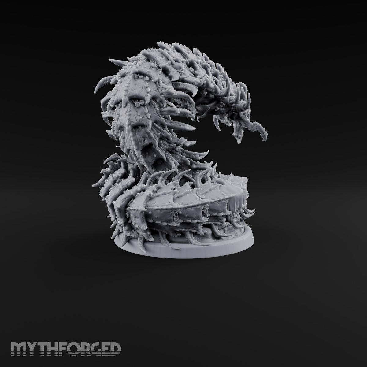 Bursting from Below Purple Worm A Miniature for Dungeons and Dragons, Pathfinder or other TTRPGs
