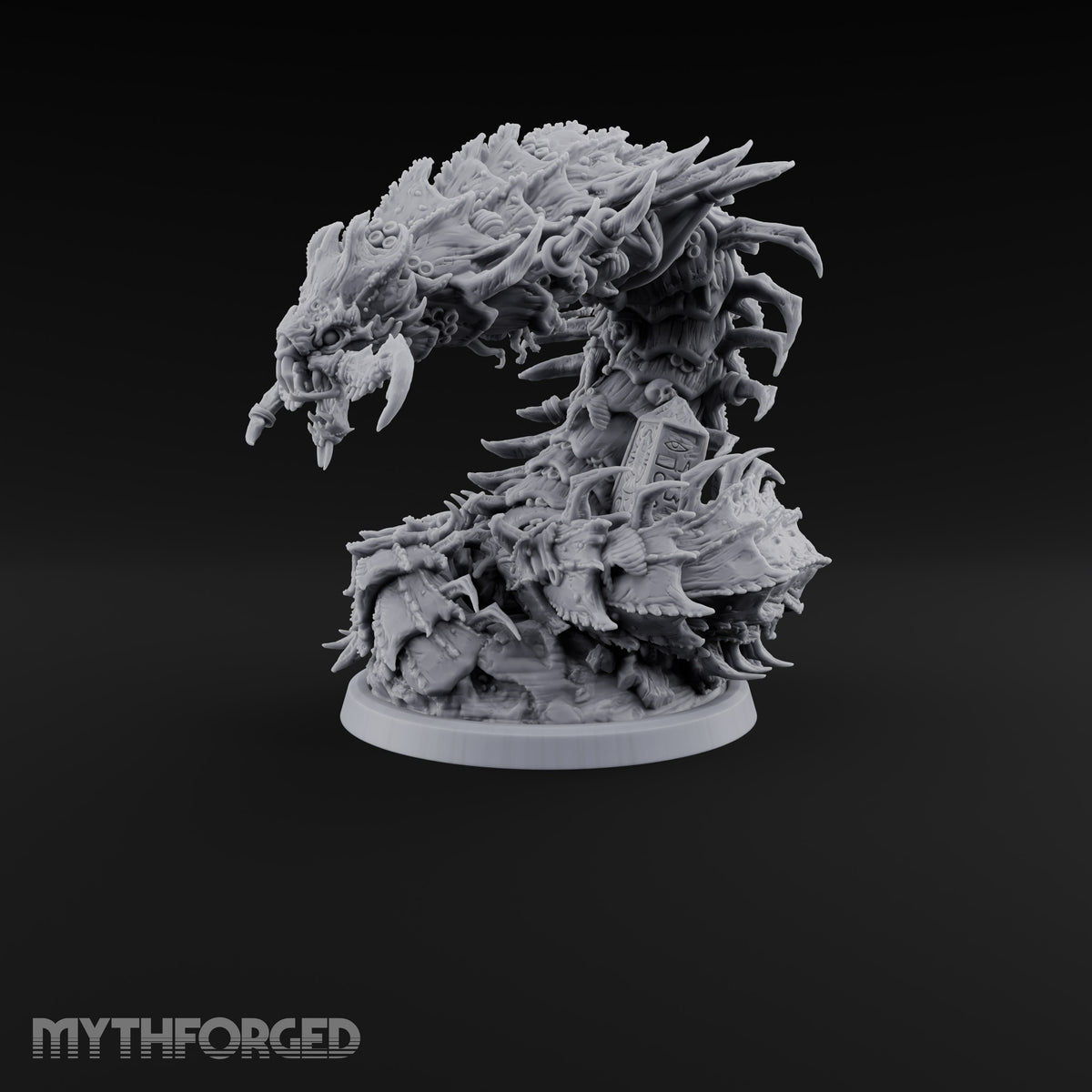 Bursting from Below Purple Worm A Miniature for Dungeons and Dragons, Pathfinder or other TTRPGs