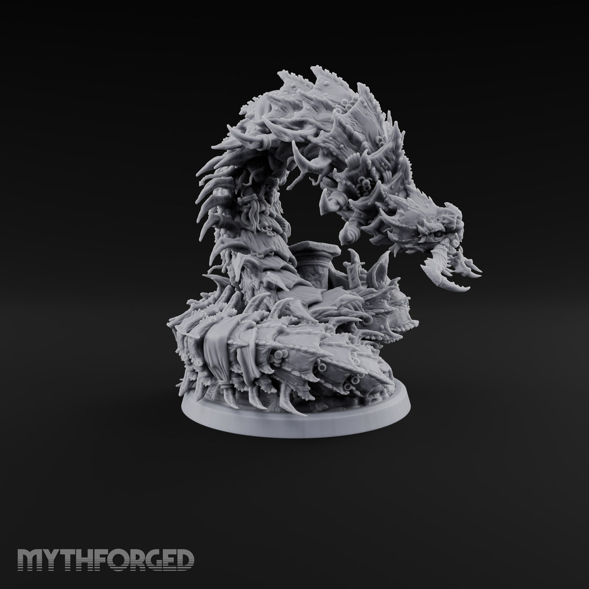 Bursting from Below Purple Worm B Miniature for Dungeons and Dragons, Pathfinder or other TTRPGs