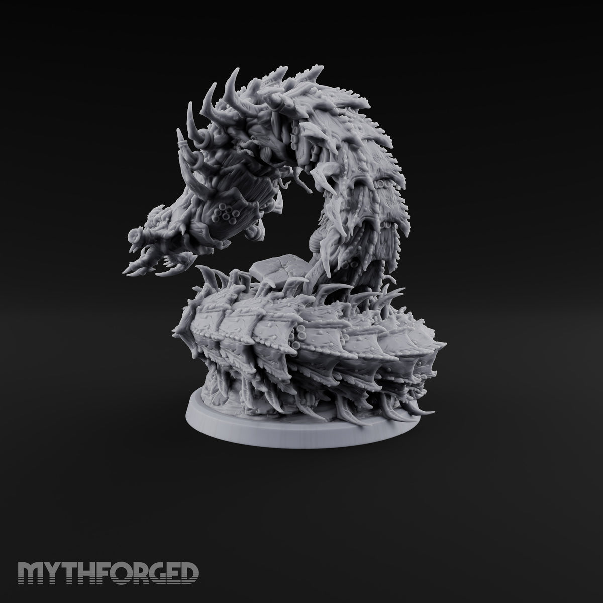 Bursting from Below Purple Worm B Miniature for Dungeons and Dragons, Pathfinder or other TTRPGs