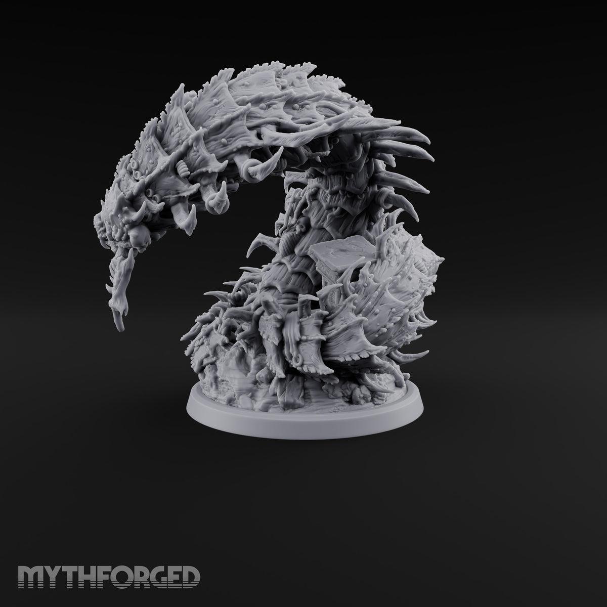 Bursting from Below Purple Worm C Miniature for Dungeons and Dragons, Pathfinder or other TTRPGs