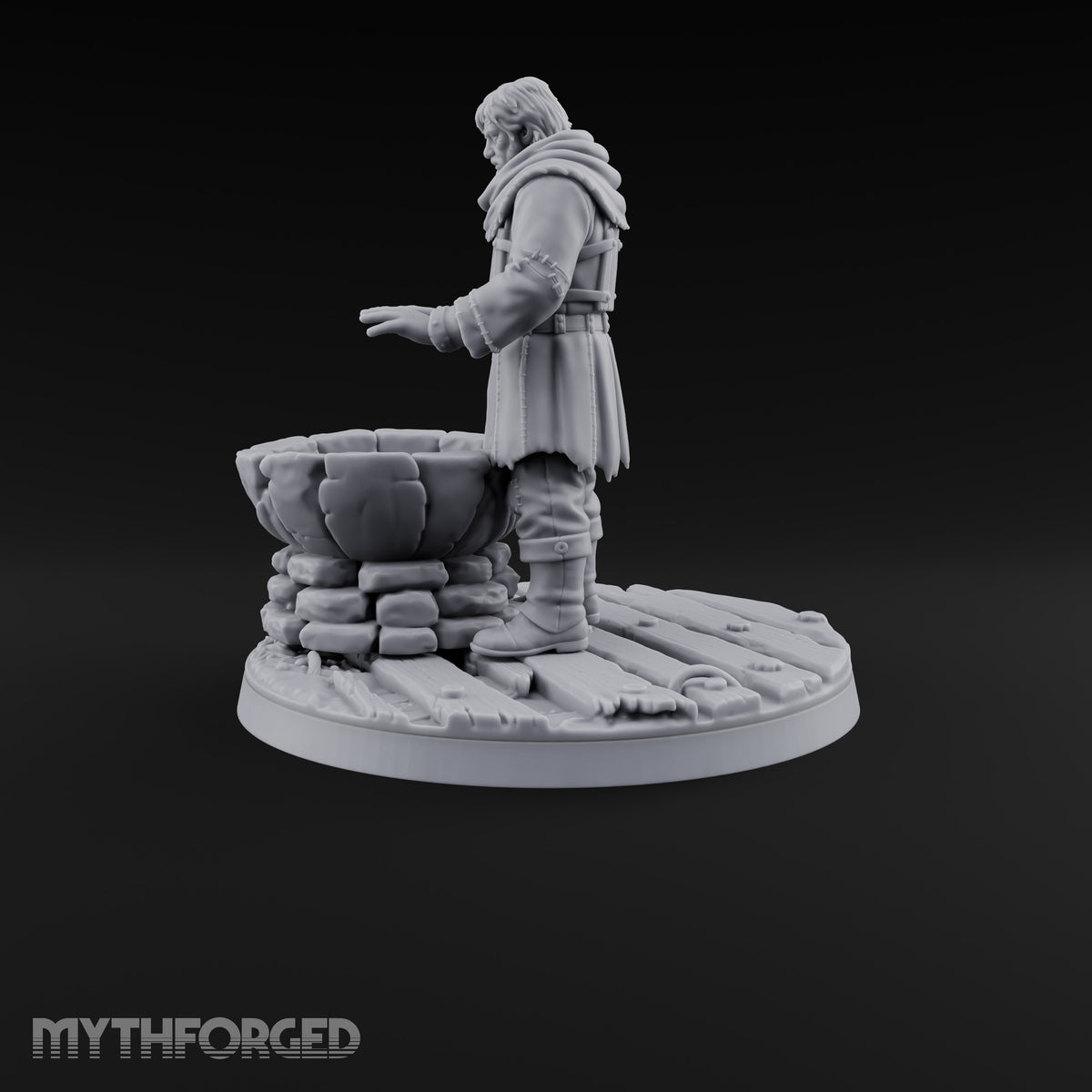 Holding the Line Human Guard H Miniature for Dungeons and Dragons, Pathfinder or other TTRPGs