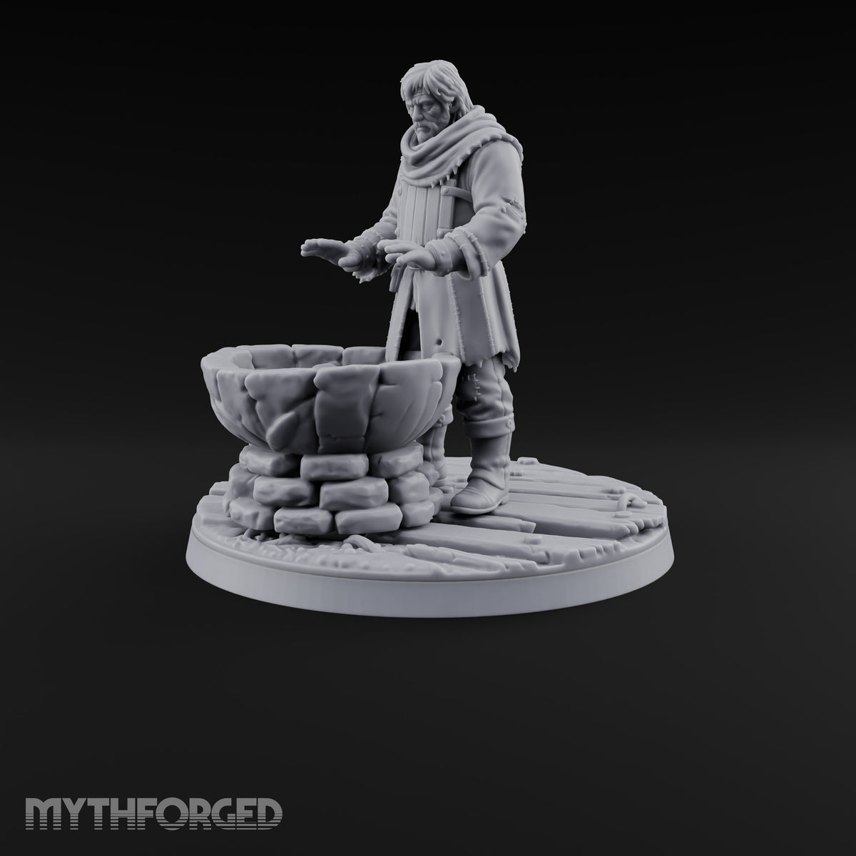 Holding the Line Human Guard H Miniature for Dungeons and Dragons, Pathfinder or other TTRPGs
