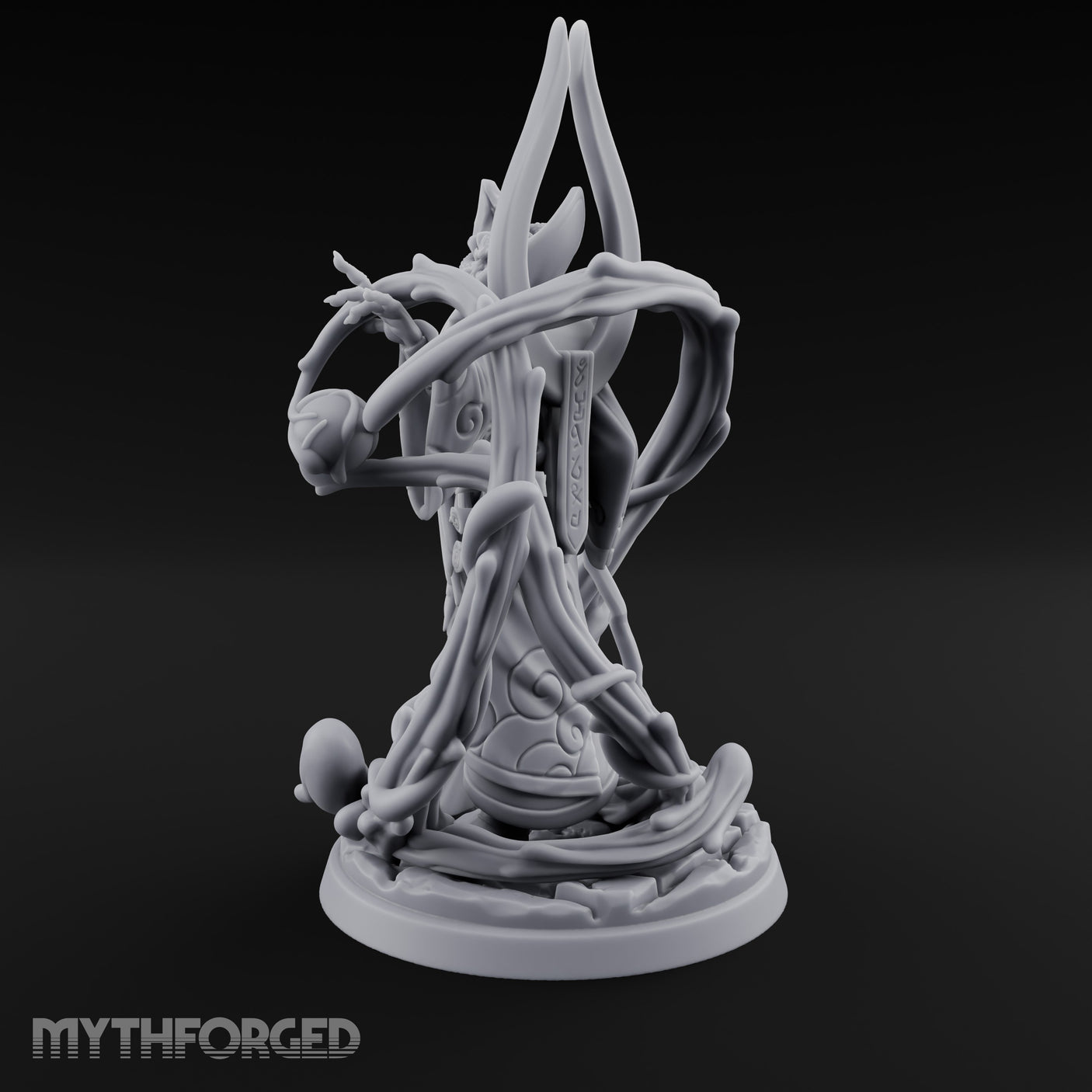 Serpent Staff Conjuring Human Archdruid Miniature for Dungeons and Dragons, Pathfinder or other TTRPGs