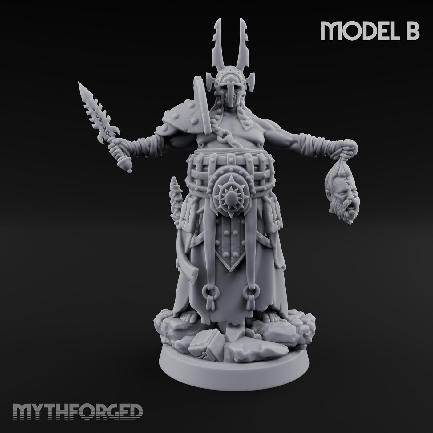 Severed Head Brandishing Cult Champion B
