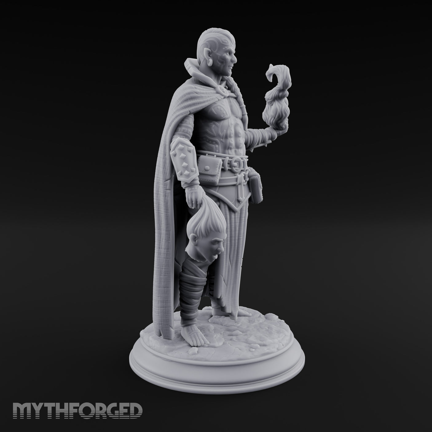 Severed Head Clutching Flame Conjuring Human Warlock gallery 6