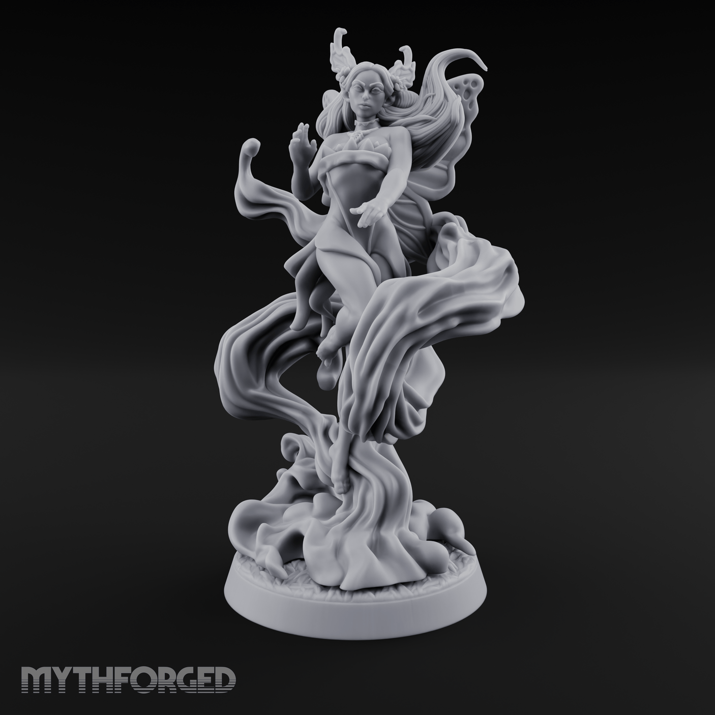 Wind Dancing Dryad Miniature for Dungeons and Dragons, Pathfinder or other TTRPGs