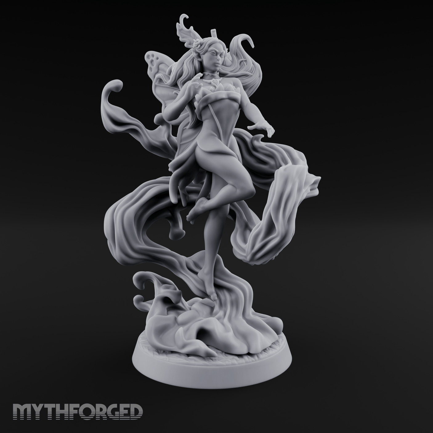 Wind Dancing Dryad Miniature for Dungeons and Dragons, Pathfinder or other TTRPGs