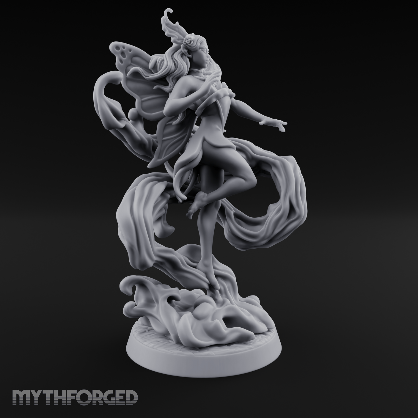 Wind Dancing Dryad Miniature for Dungeons and Dragons, Pathfinder or other TTRPGs