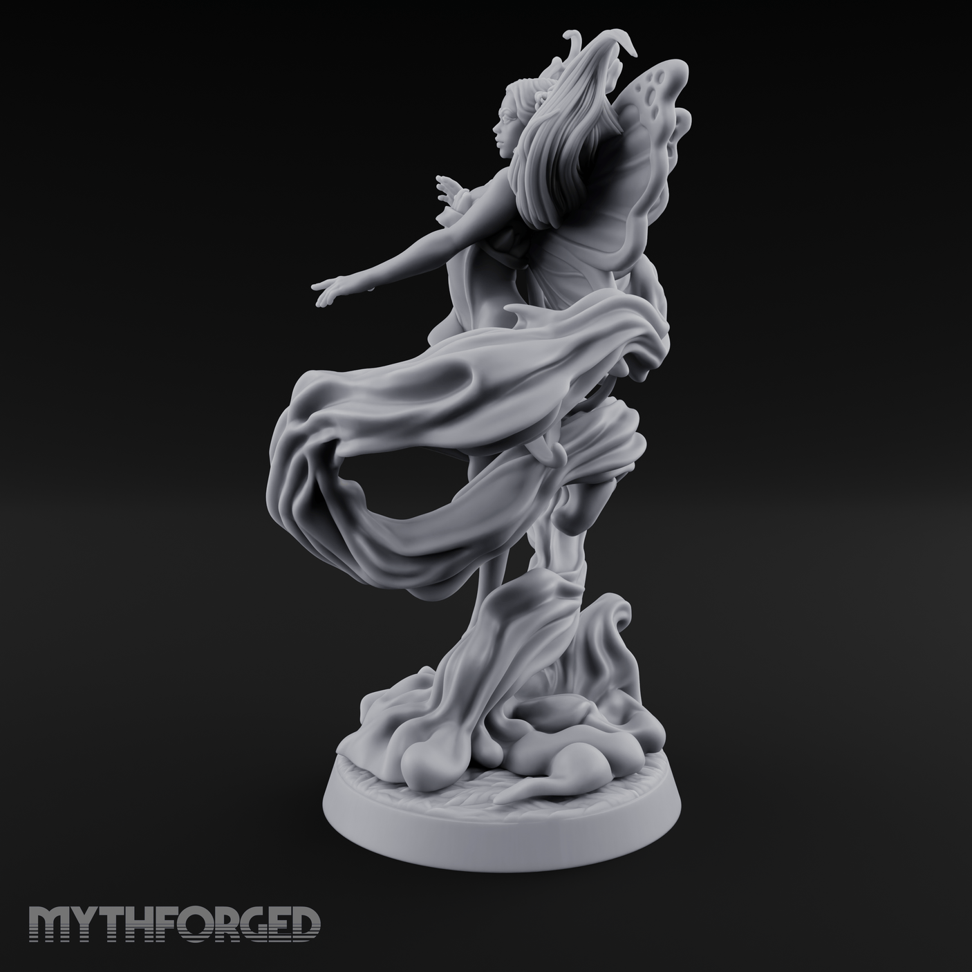 Wind Dancing Dryad Miniature for Dungeons and Dragons, Pathfinder or other TTRPGs