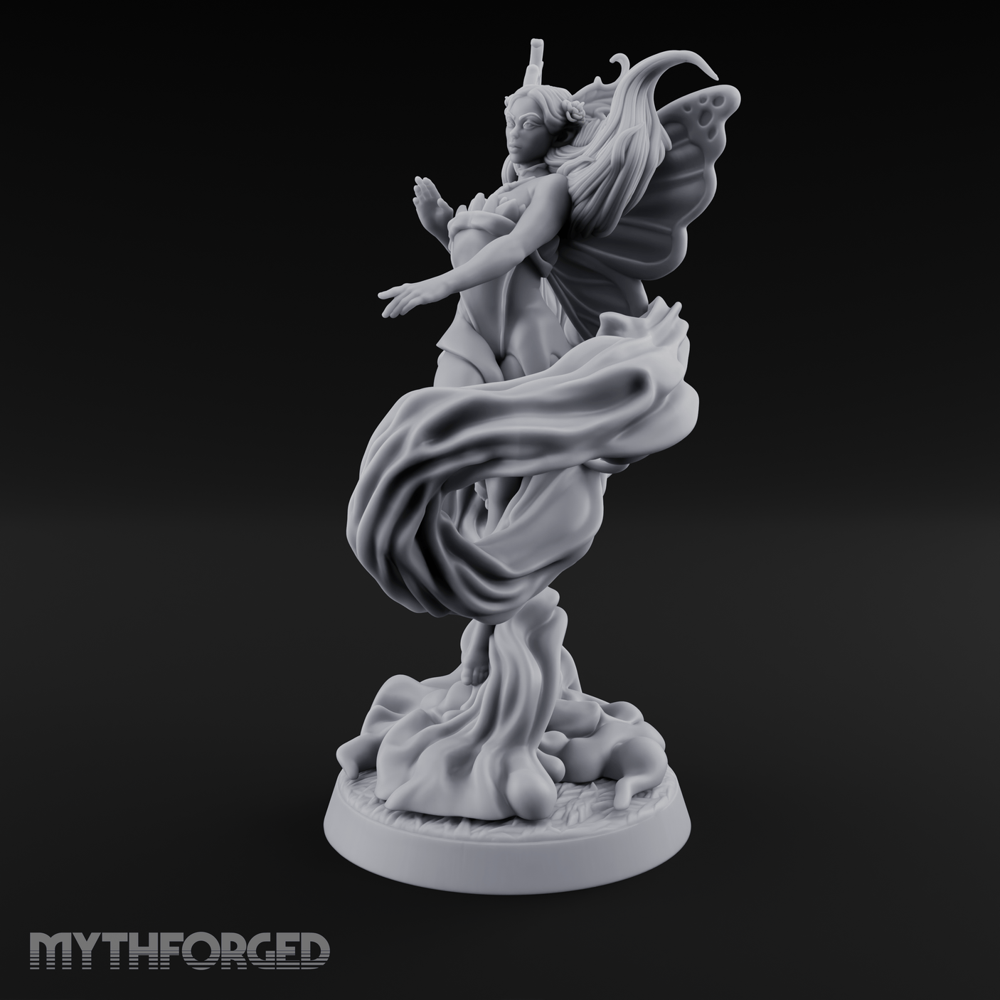 Wind Dancing Dryad Miniature for Dungeons and Dragons, Pathfinder or other TTRPGs