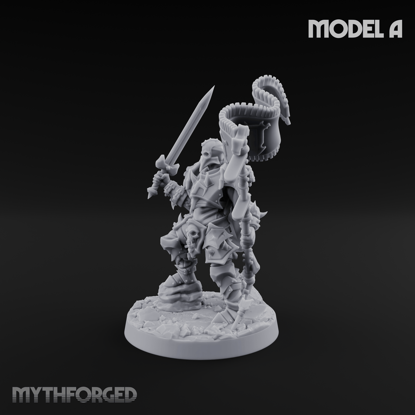 Dual Wielding Human Executioners A Miniature for Dungeons and Dragons, Pathfinder or other TTRPGs