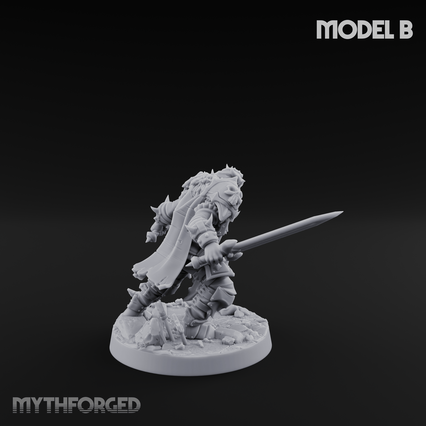 Dual Wielding Human Executioners B Miniature for Dungeons and Dragons, Pathfinder or other TTRPGs