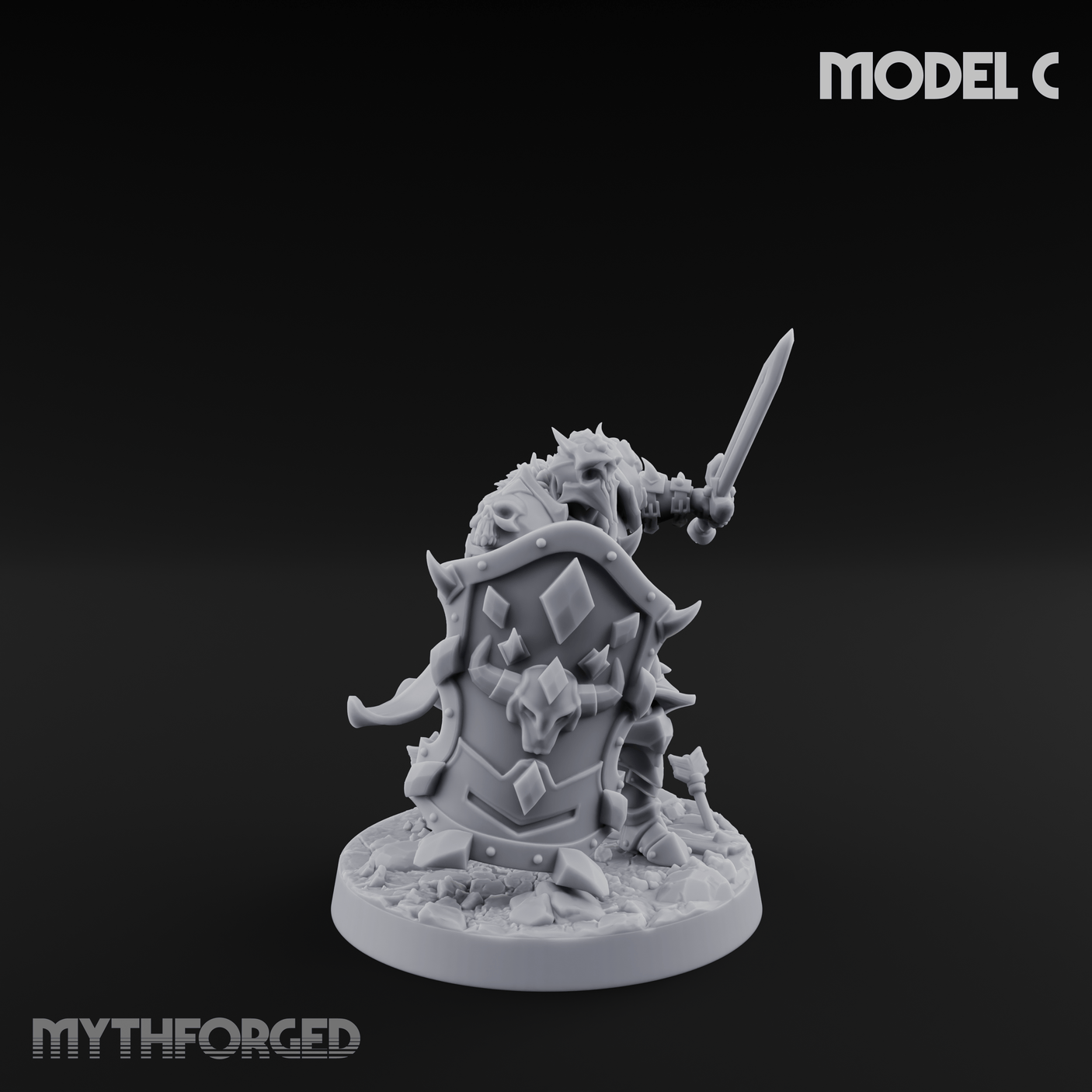 Dual Wielding Human Executioners C Miniature for Dungeons and Dragons, Pathfinder or other TTRPGs