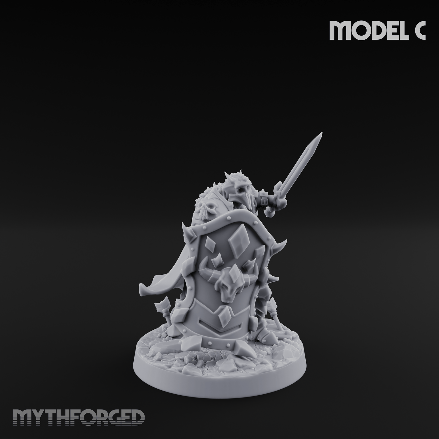 Dual Wielding Human Executioners C Miniature for Dungeons and Dragons, Pathfinder or other TTRPGs