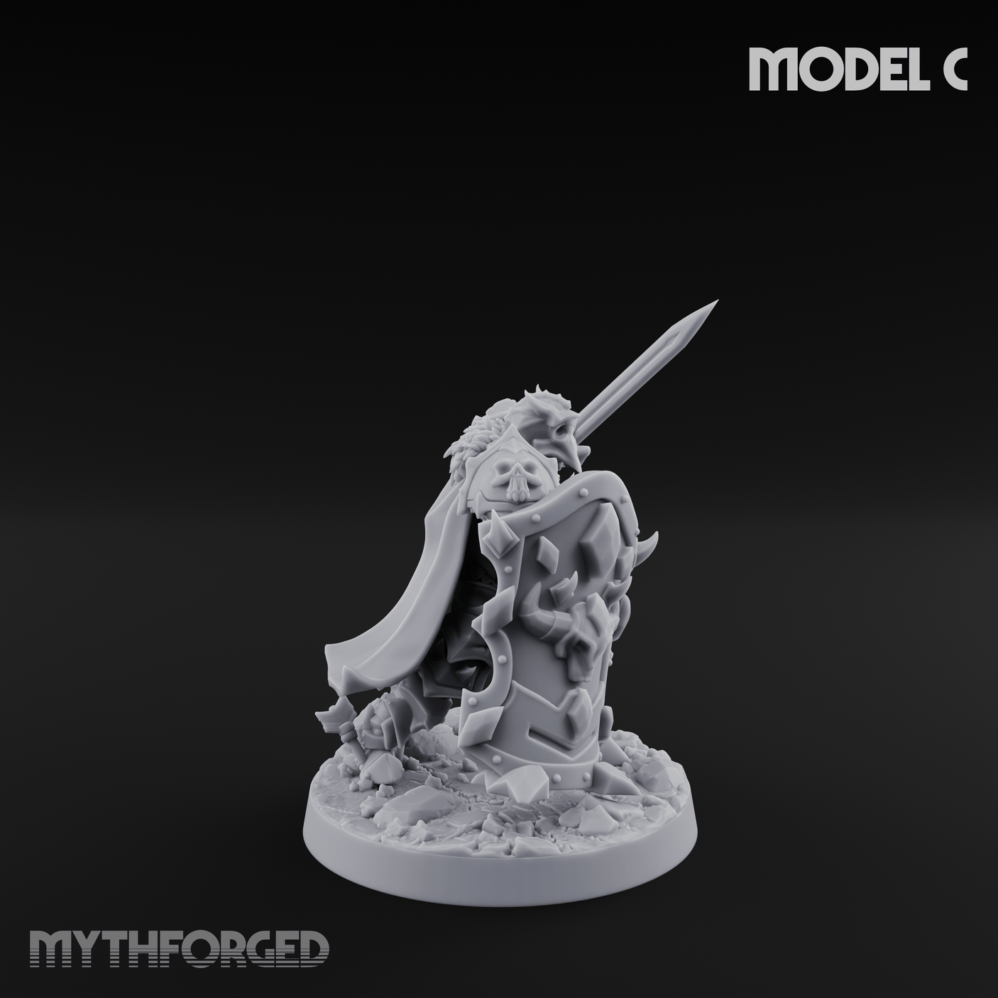 Dual Wielding Human Executioners C Miniature for Dungeons and Dragons, Pathfinder or other TTRPGs