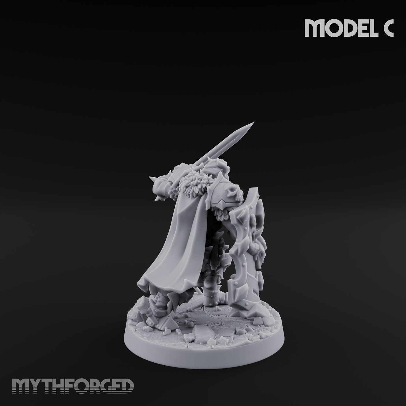 Dual Wielding Human Executioners C Miniature for Dungeons and Dragons, Pathfinder or other TTRPGs